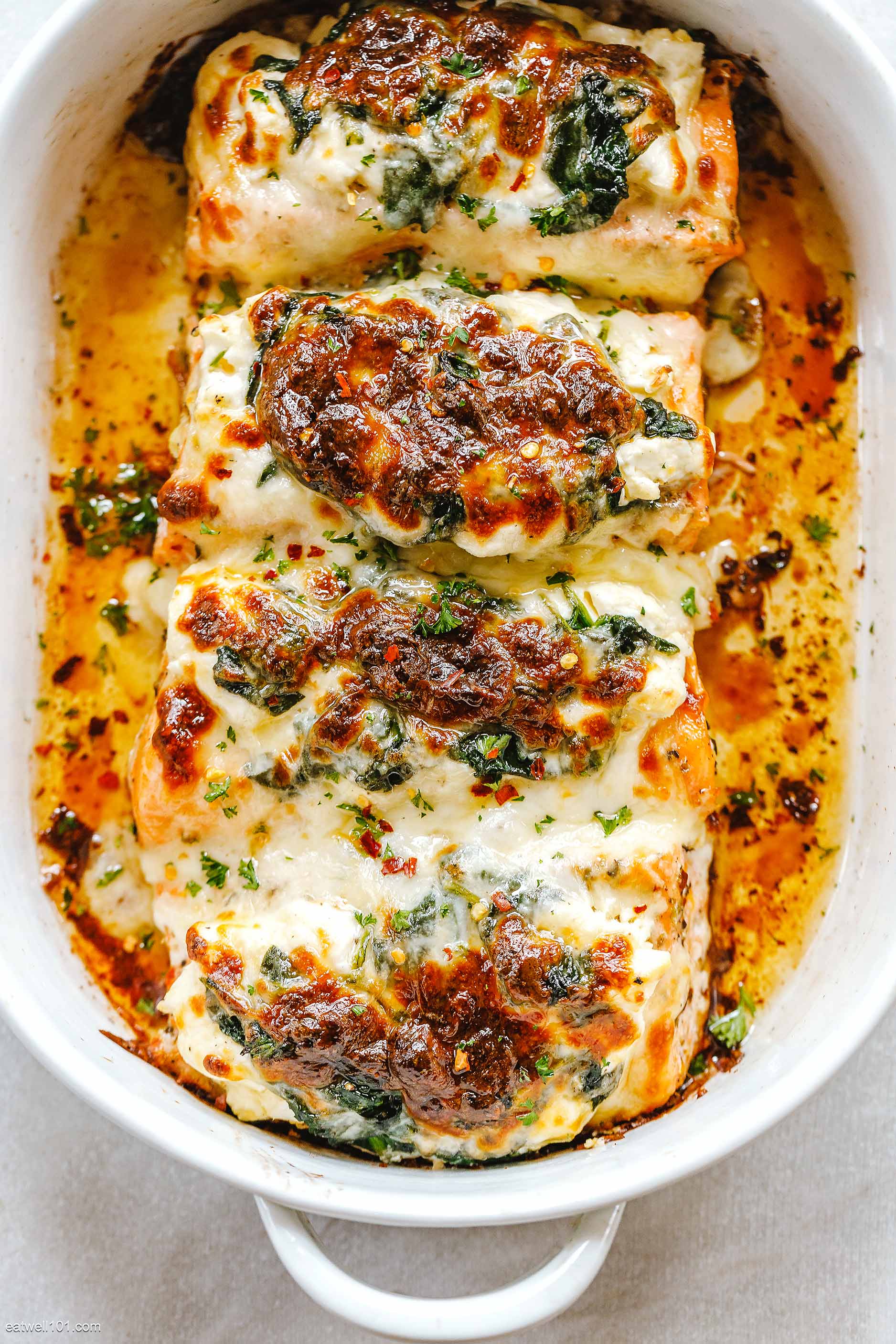 Spinach Salmon Casserole recipe