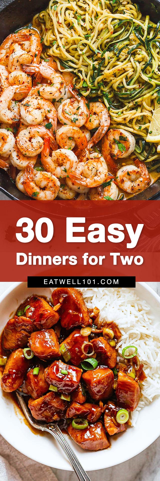 Easy Dinner Ideas for Two - #dinner #recipes #eatwell101 - Try one of these dinner recipes for two tonight! 