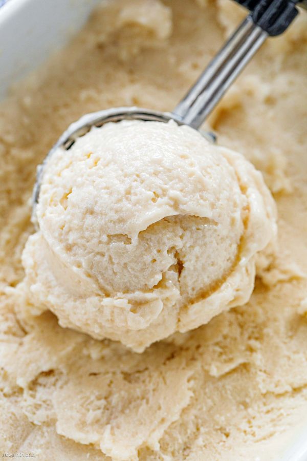 Banana Frozen Yogurt - #recipe by #eatwell101 - https://www.eatwell101.com/banana-frozen-yogurt-recipe