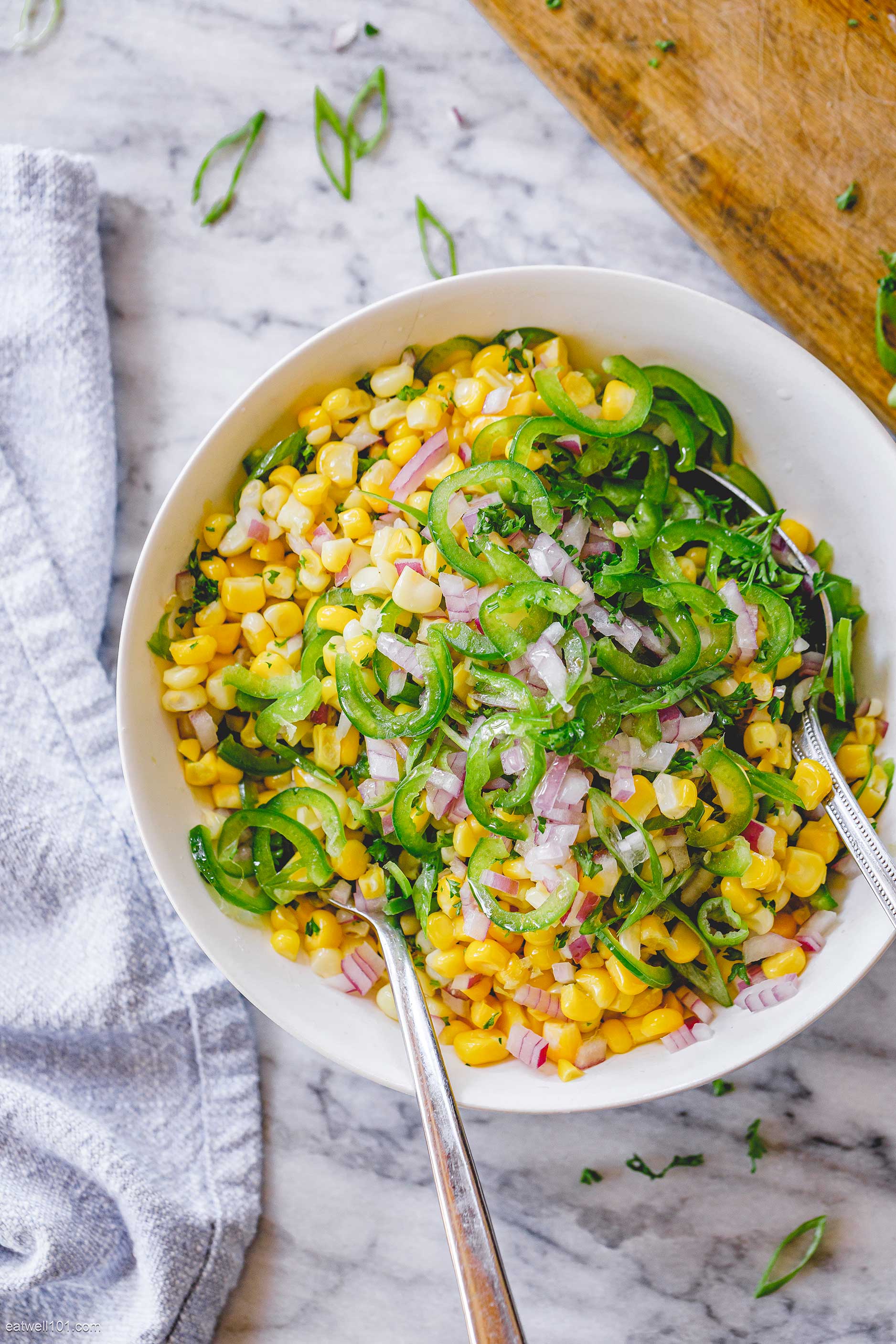 Grilled Corn Salad with Jalapeño