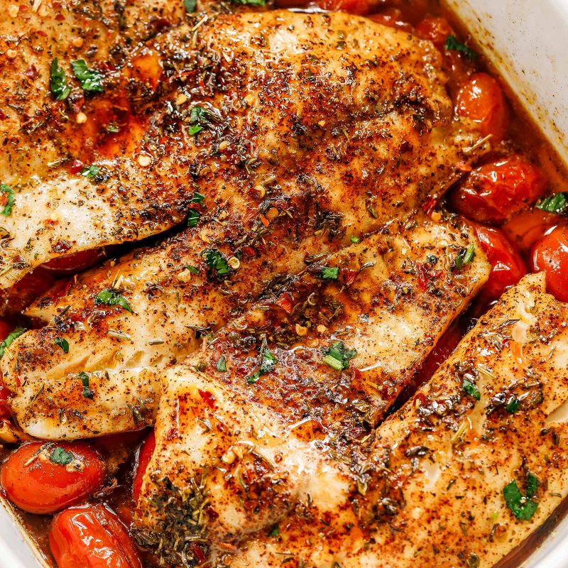 Healthy baked shop fish recipe