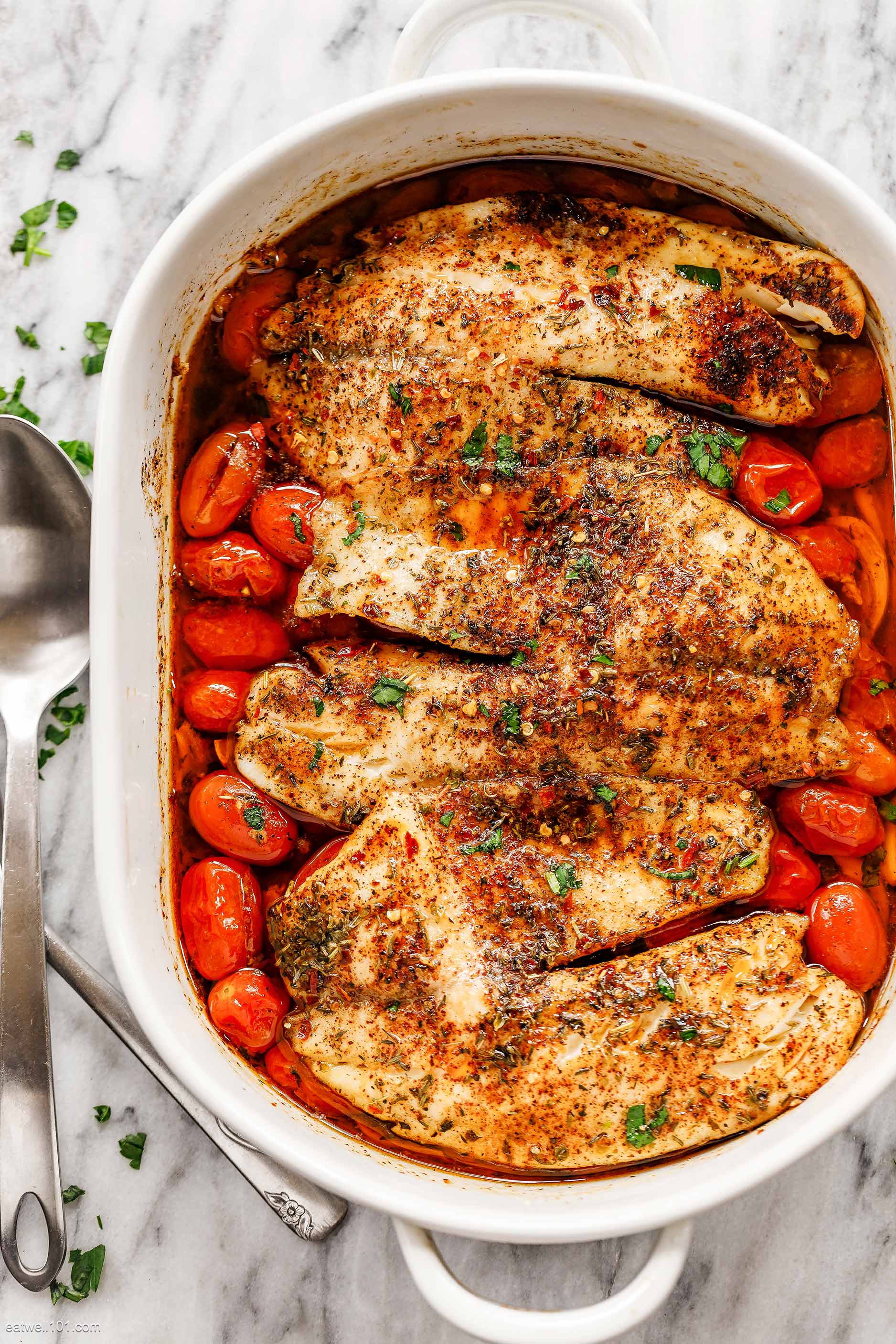 Oven Roasted Fish With Cherry Tomatoes recipe 3
