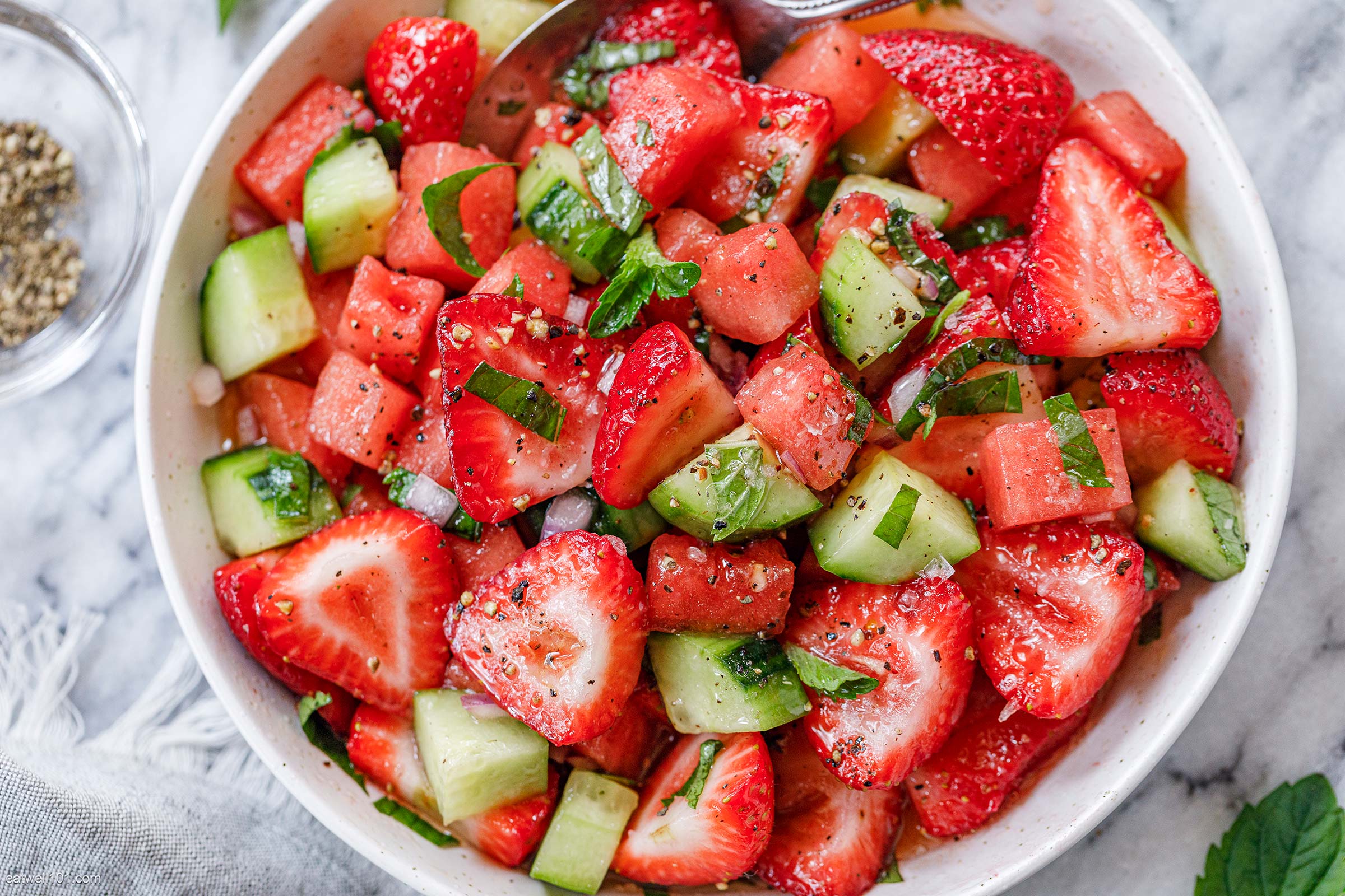 Cucumber Strawberry Salad