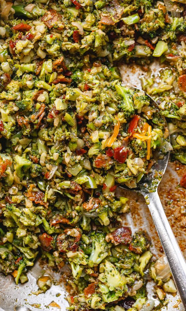 Pan-Fried Garlic Bacon Broccoli