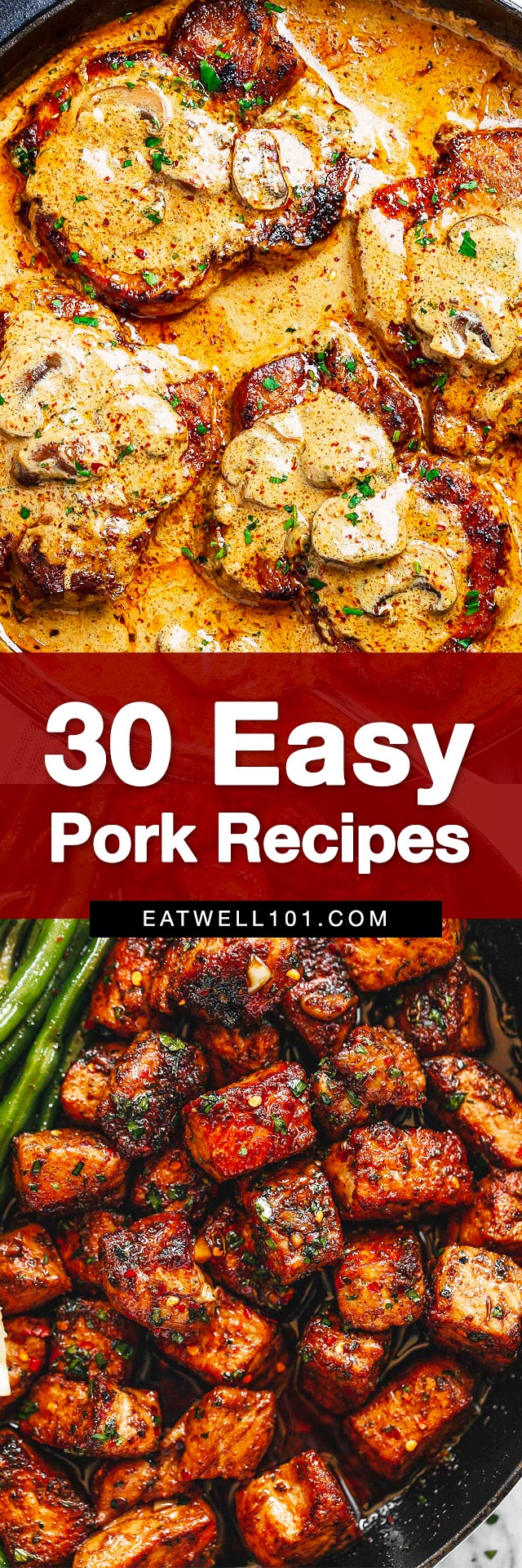 Easy Pork Recipe - #pork #recipes #eatwell101 - These pork recipes are sure to put the other white meat in your weeknight dinner rotation.