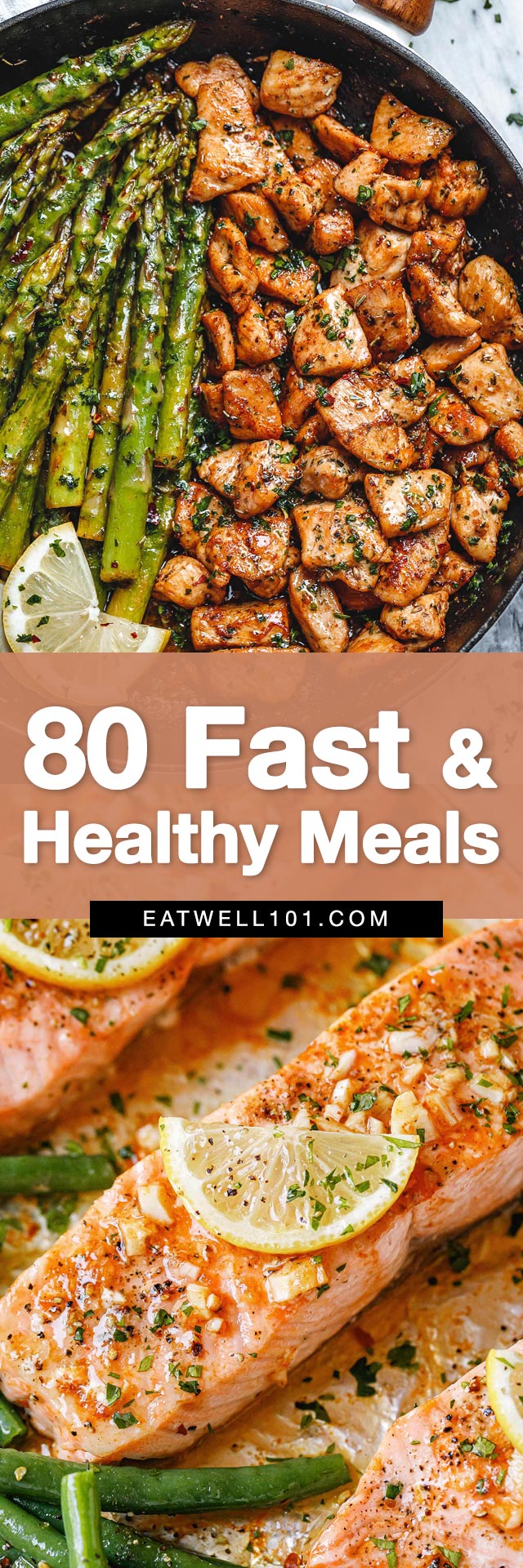 Fast and Healthy Recipes: 80+ Easy Recipes For Fast & Healthy Meals ...