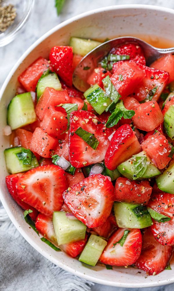 Cucumber Strawberry Salad