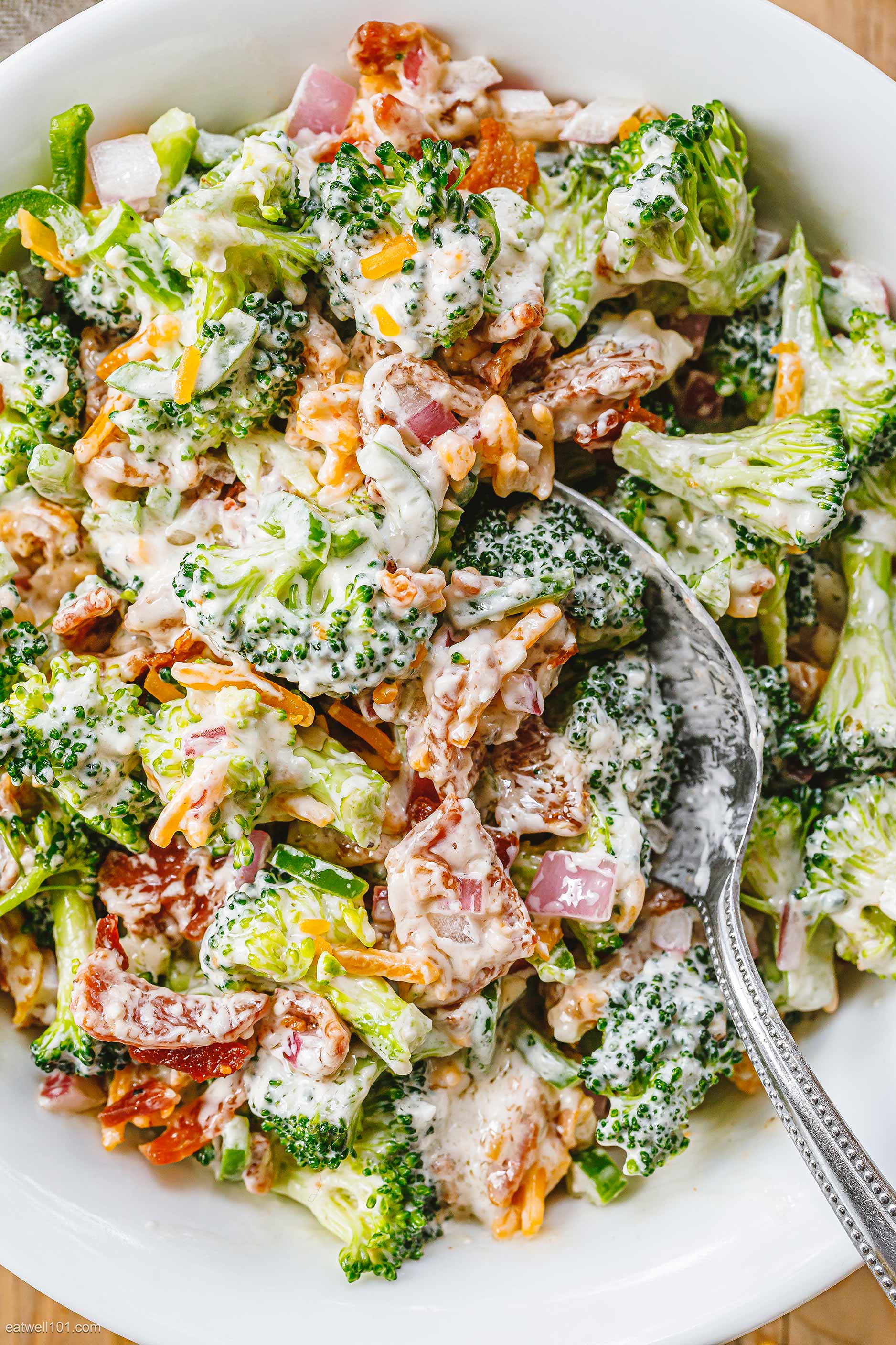 Creamy Broccoli Salad Recipe with Bacon – Broccoli Salad Recipe ...