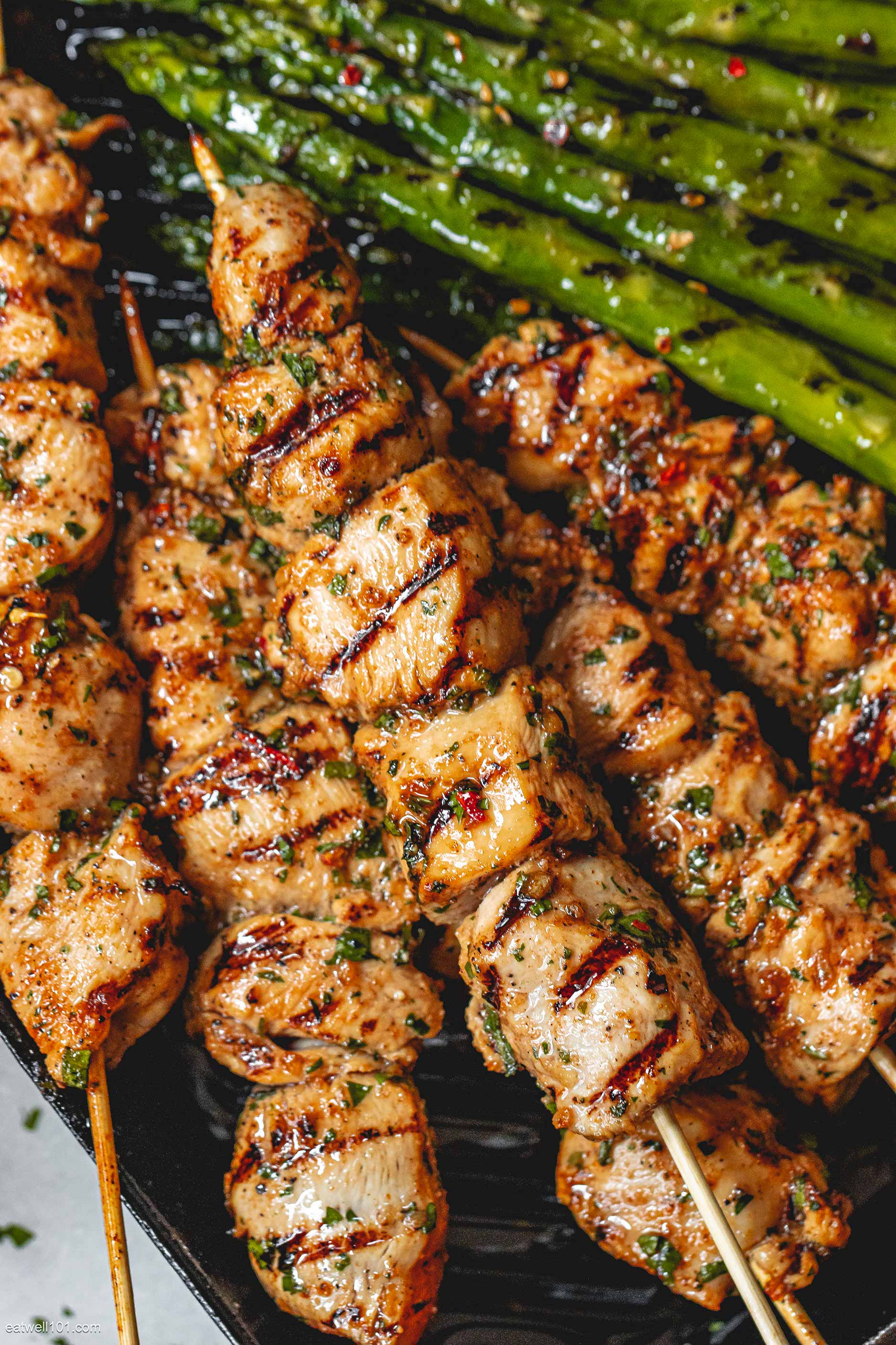 Grilled Lemon Garlic Chicken Skewers Recipe Grilled Chicken Kabobs 
