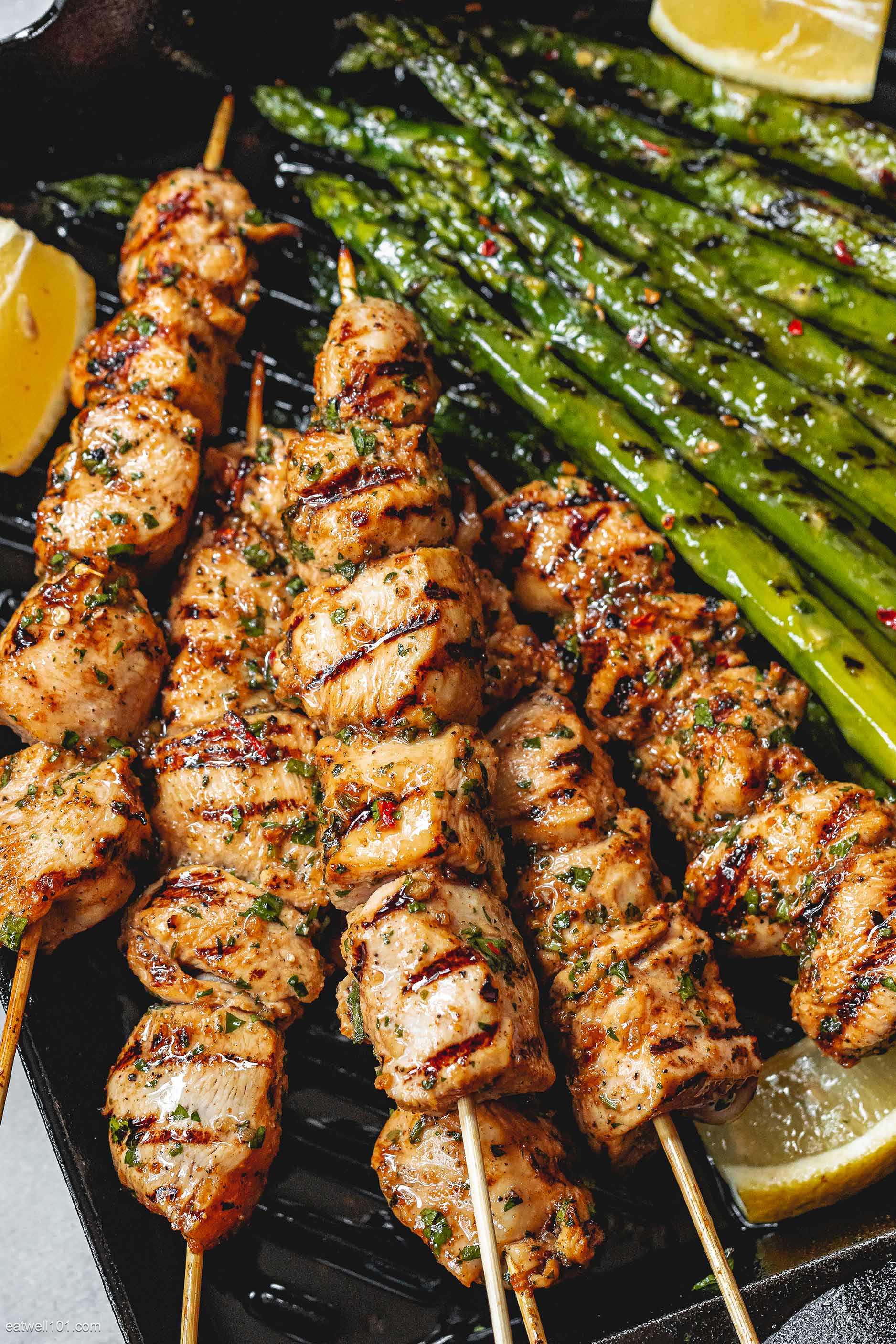 Grilled Lemon Garlic Chicken Skewers Recipe – Grilled Chicken