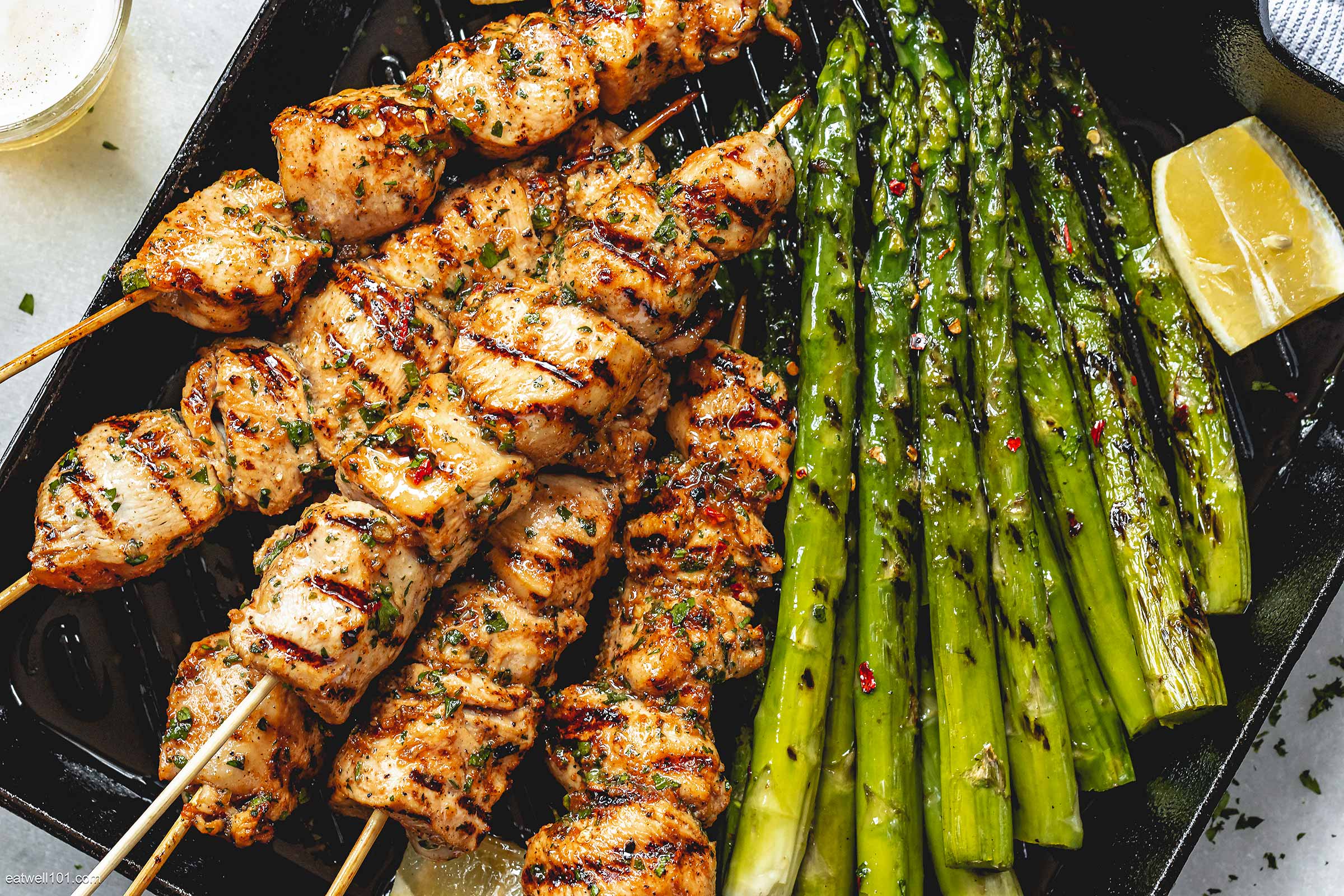 Grilled Chicken Breasts with  Lemon Garlic