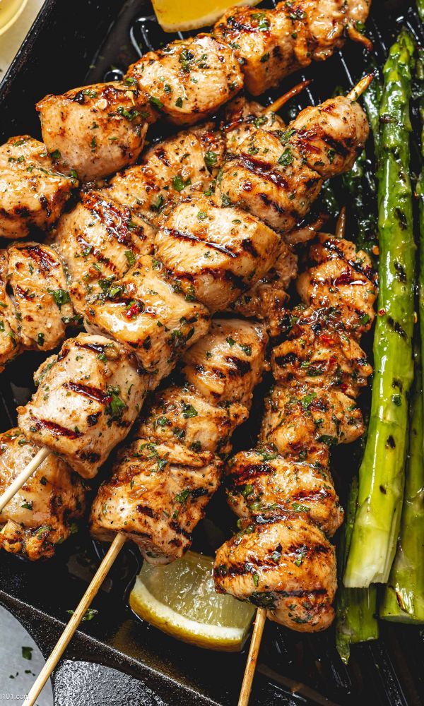 Grilled Chicken Breasts with  Lemon Garlic