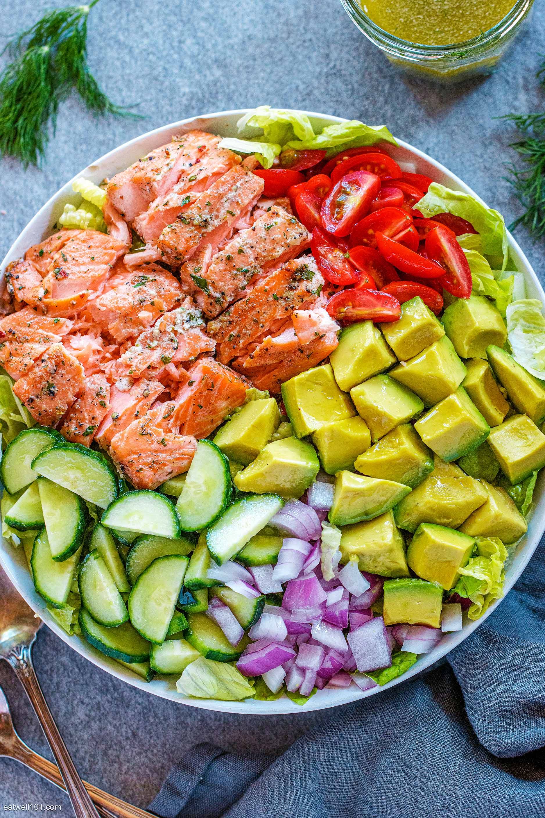 Salmon Salad Recipe with Avocado, Tomato, and Cucumber – Healthy Salmon ...