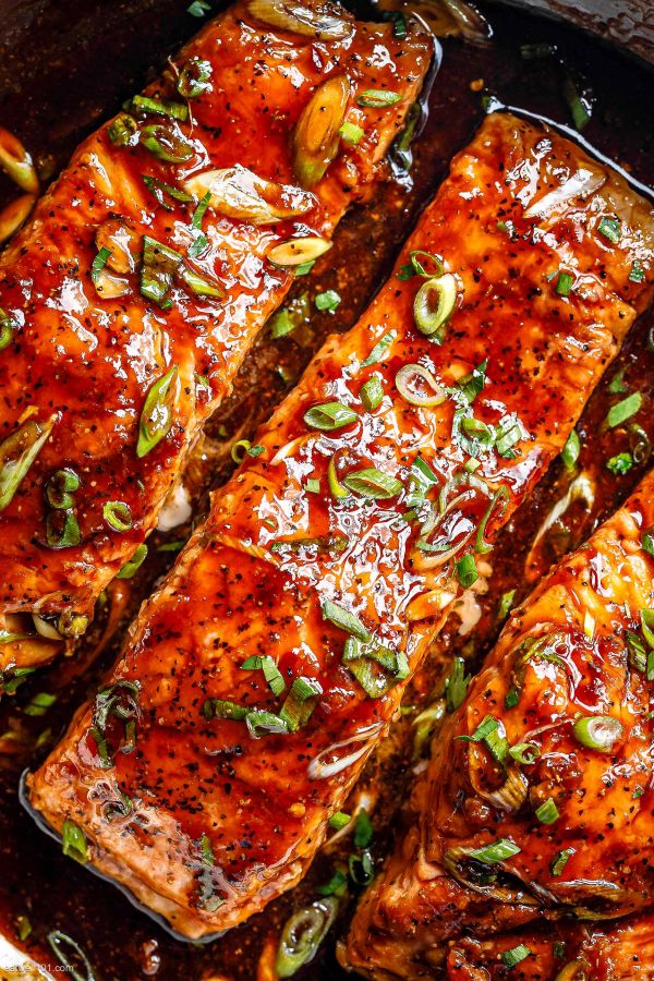 Easy Teriyaki Salmon - #recipe by #eatwell101 - https://www.eatwell101.com/teriyaki-salmon-recipe