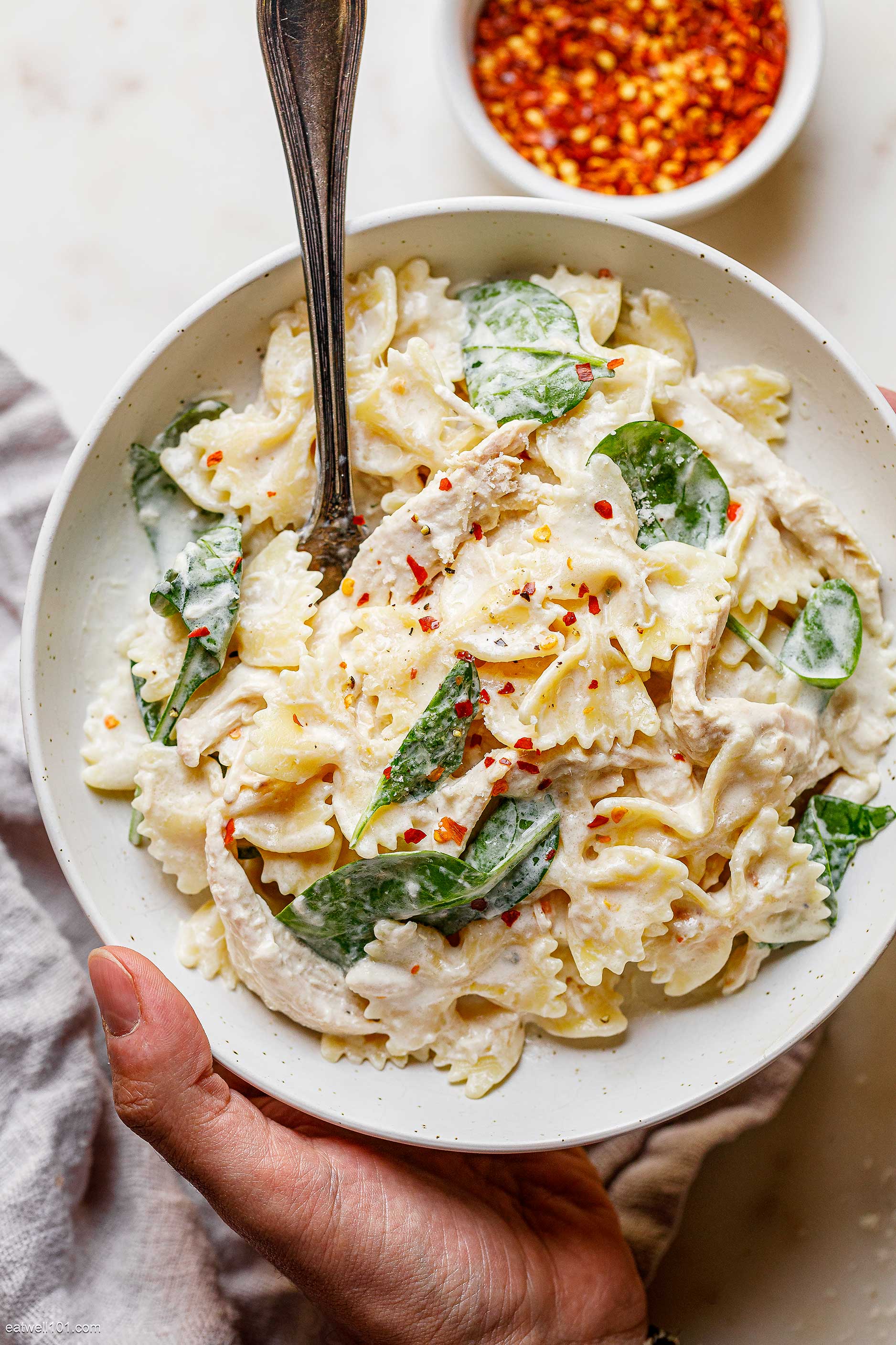 Creamy Spinach Chicken Pasta Recipe – How to Make Creamy Chicken Pasta ...