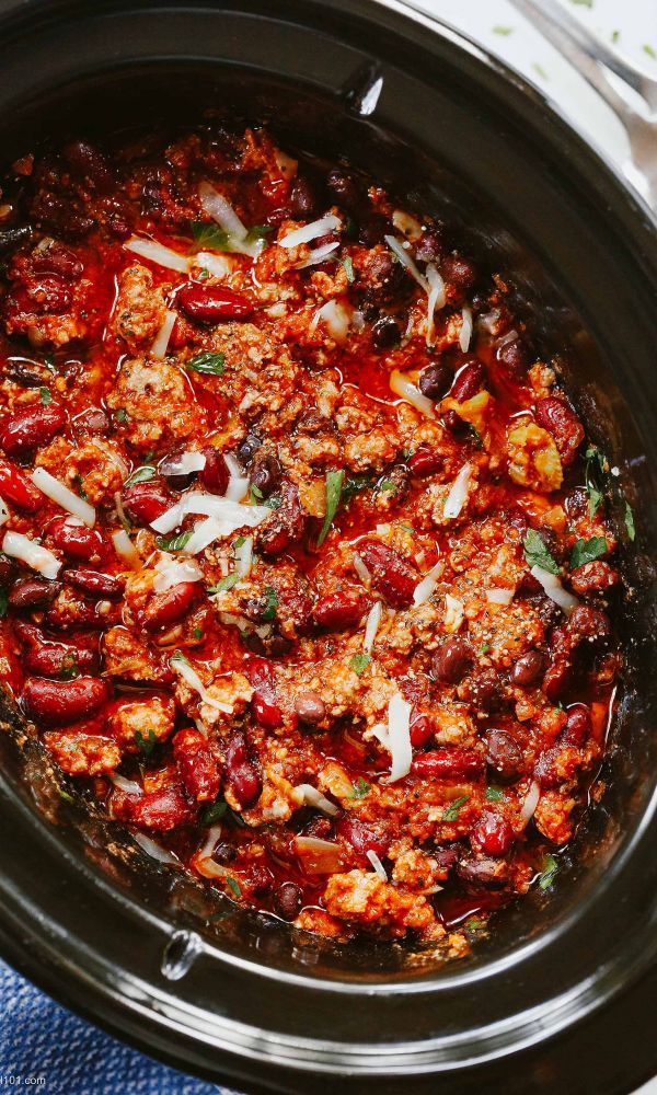 Easy Crockpot Beef Chili