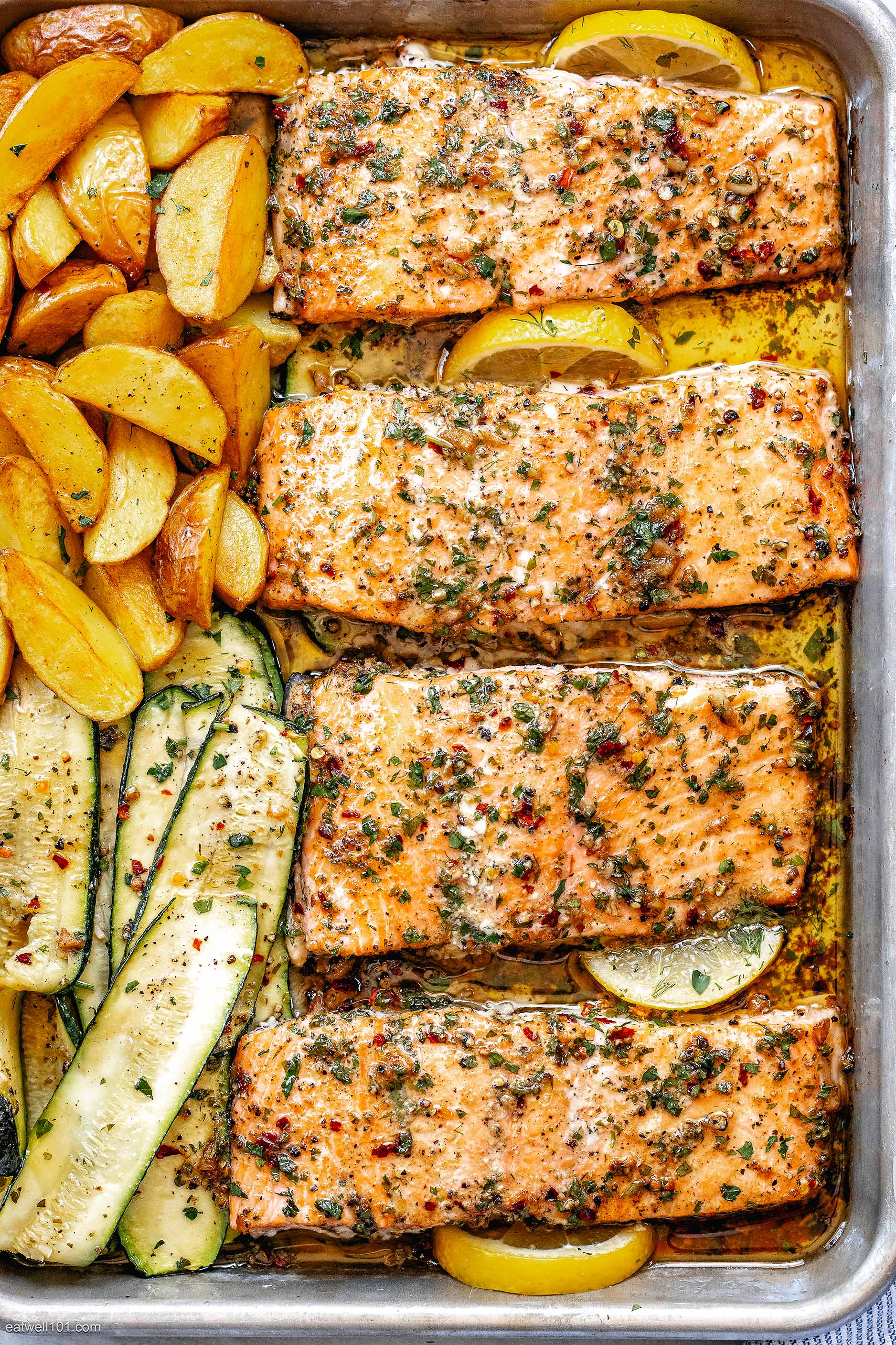 Salmon Sheet Pan Dinner Recipe – Sheet Pan Salmon Recipe — Eatwell101