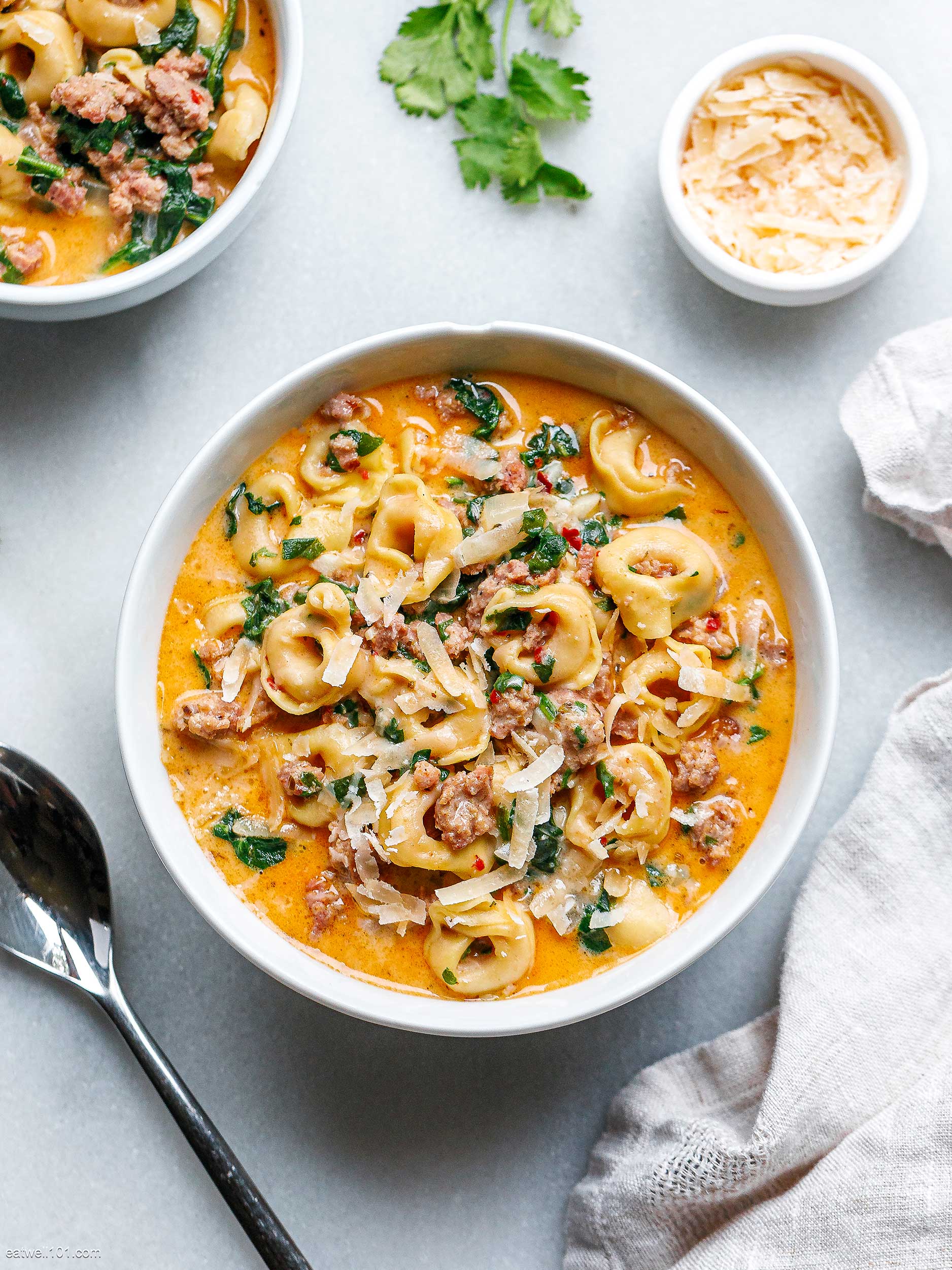 Creamy Sausage Tortellini Soup recipe