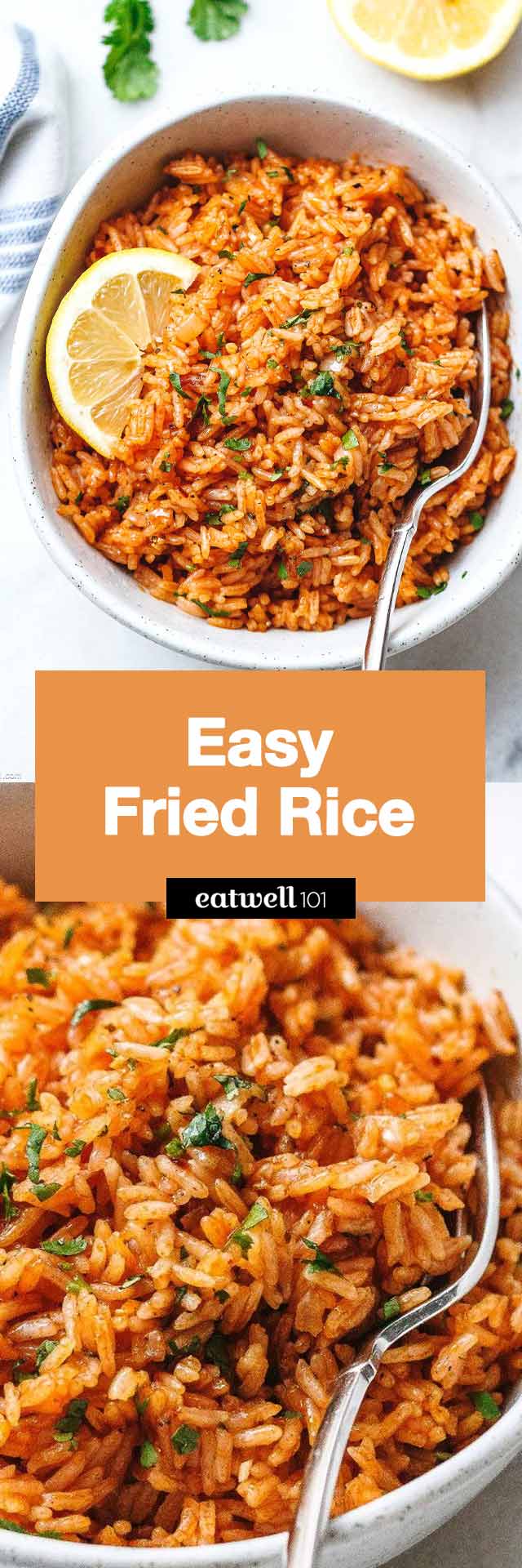Tomato-Onion Fried Rice - #fried-rice #recipe #eatwell101 - Easy fried rice recipe with onion and tomato, and a nice kick of garlic. Better than take out and so easy to make!