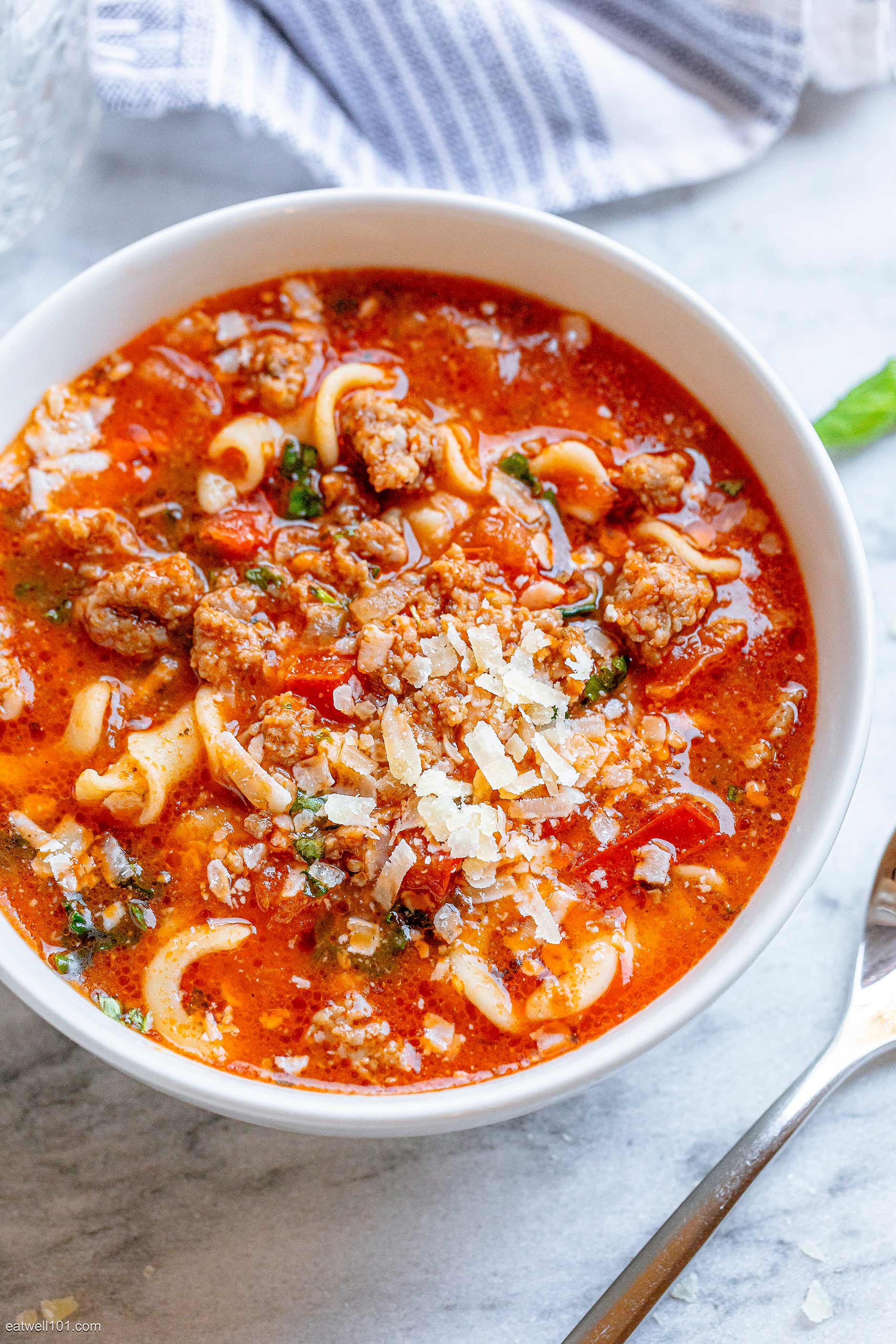 Italian Sausage Soup with pasta