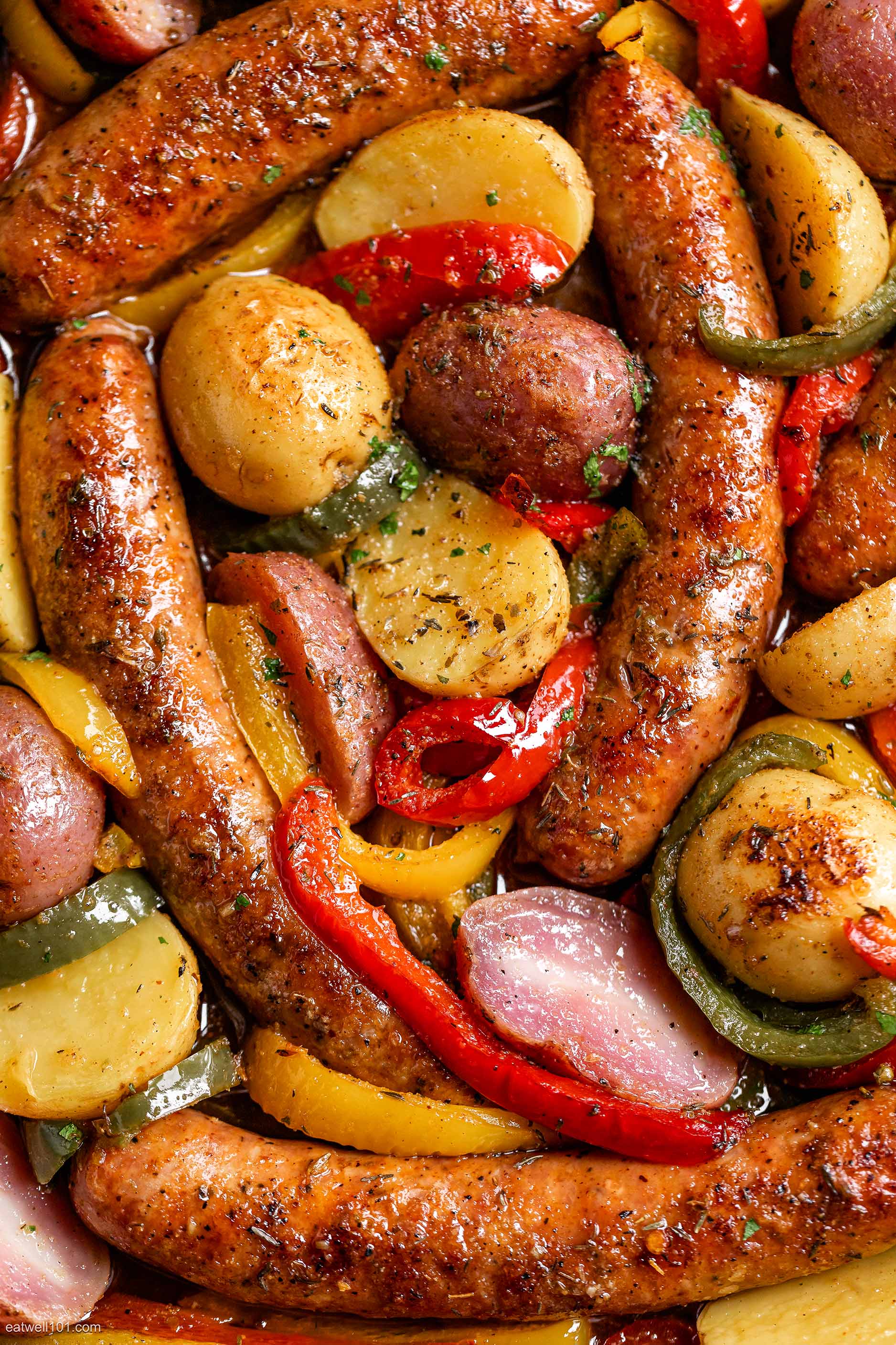 baked sheet pan sausage and veggies recipe 1
