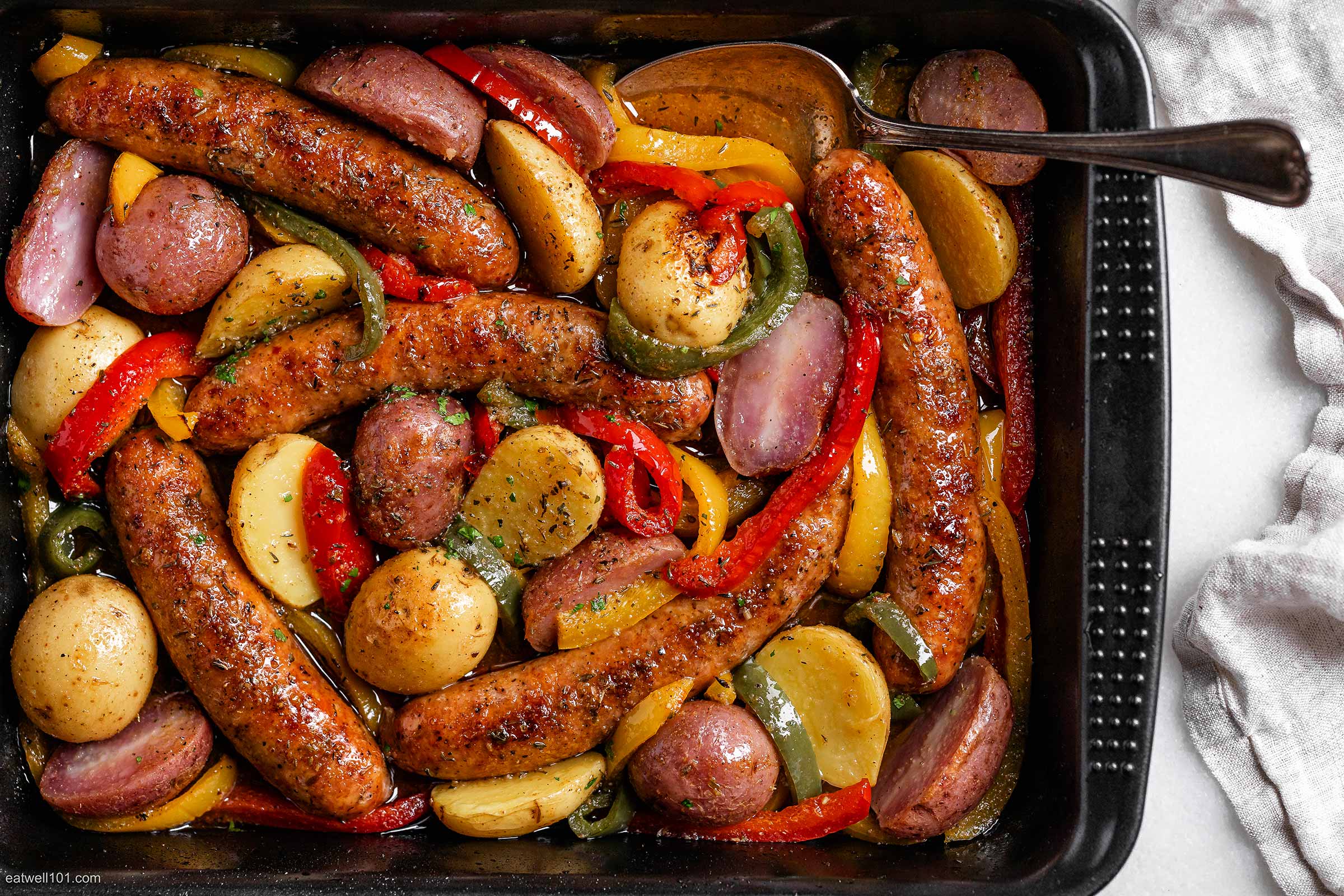 Baked Sausage & Potato Sheet Pan Dinner