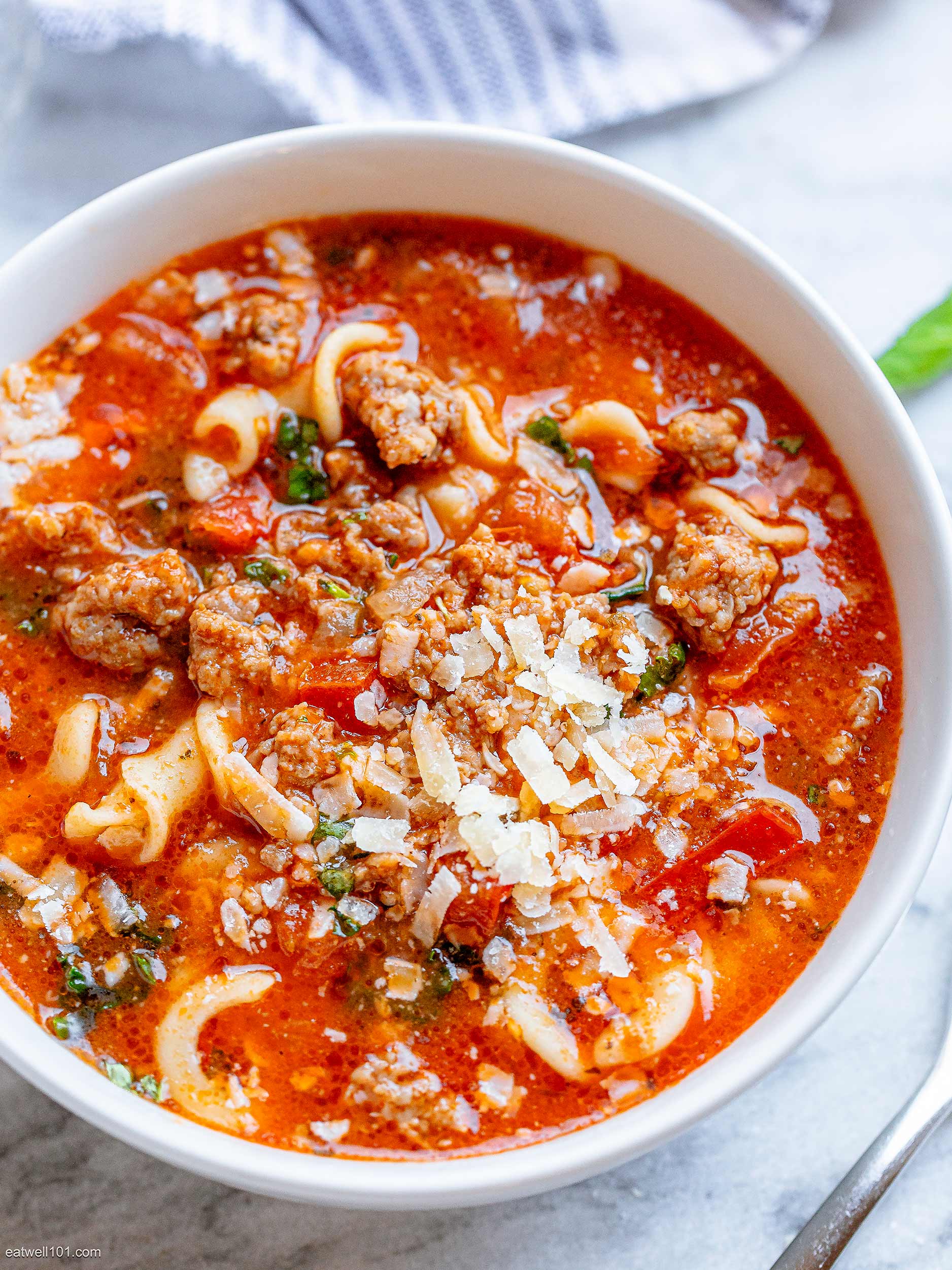 Italian Pasta Sausage Soup Recipe – How to Make Sausage Soup — Eatwell101