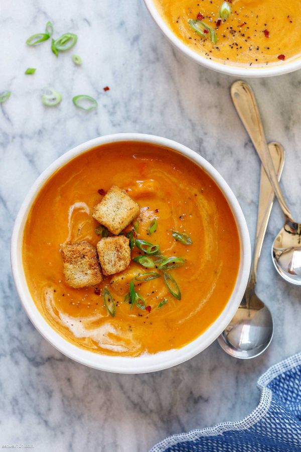Curry Pumpkin Soup - #recipe by #eatwell101 - https://www.eatwell101.com/pumpkin-soup-recipe