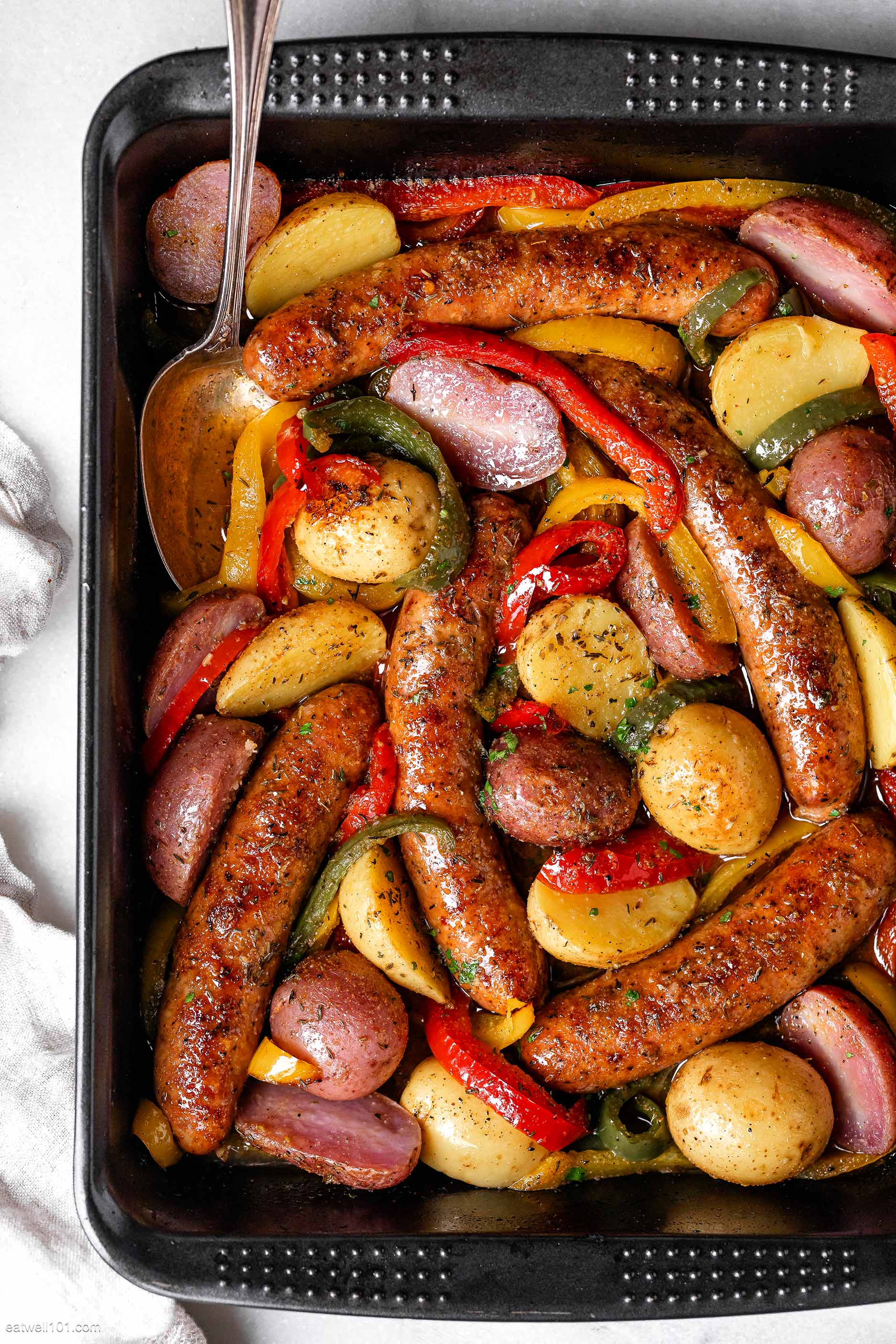 sausage and potato sheet pan dinner