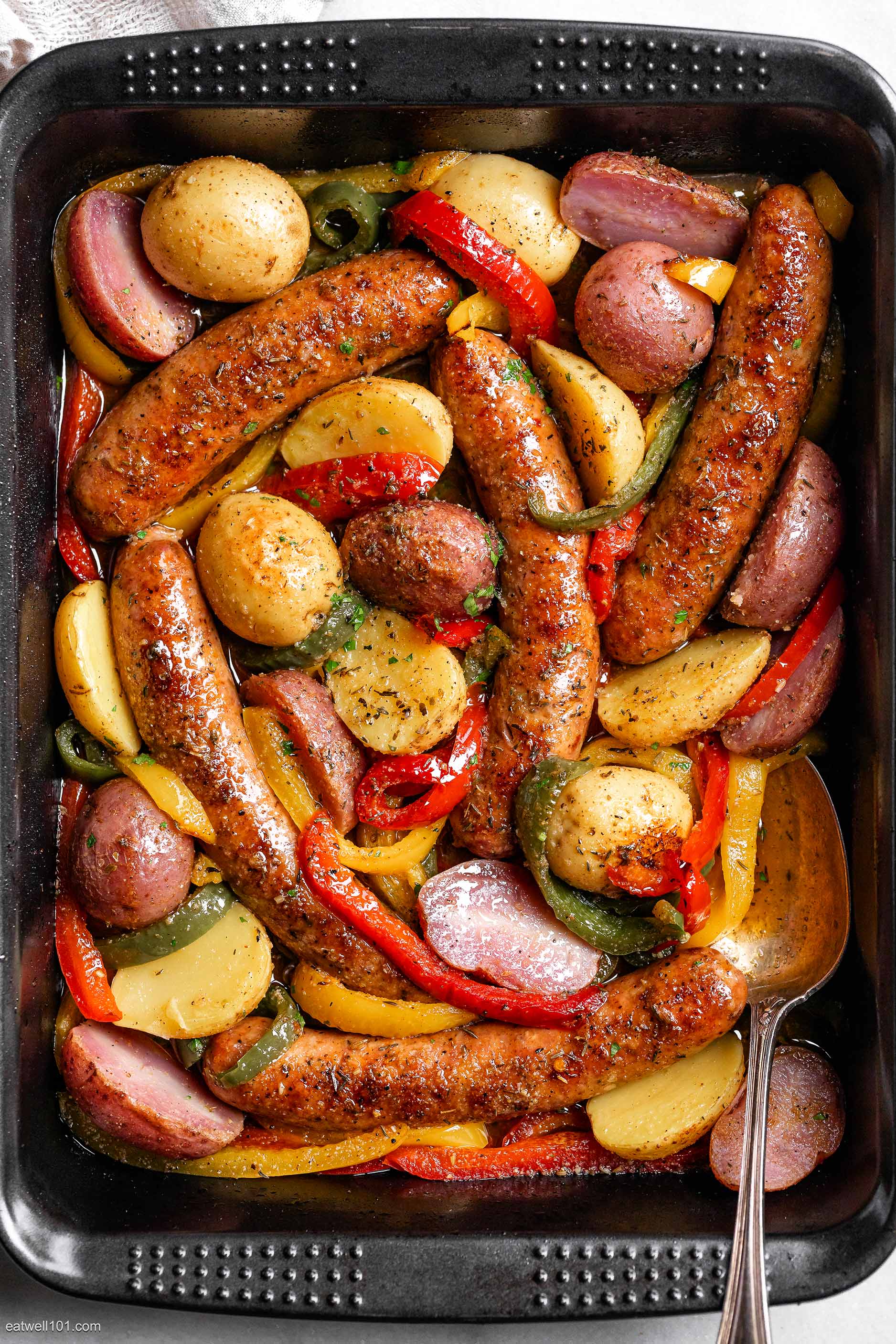 Baked Sausage & Potato Sheet Pan Dinner Recipe – Sheet Pan Recipe ...