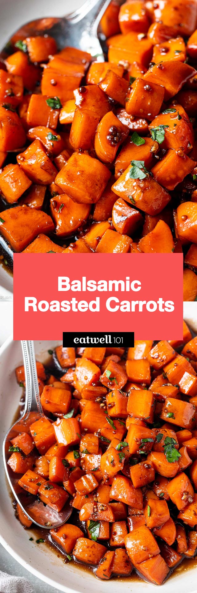Oven roasted carrots - #roasted #carrots #recipe #eatwell101 - Easy to make and need just minutes of prep. These balsamic roasted carrots are the best side dish to add to your dinner table!