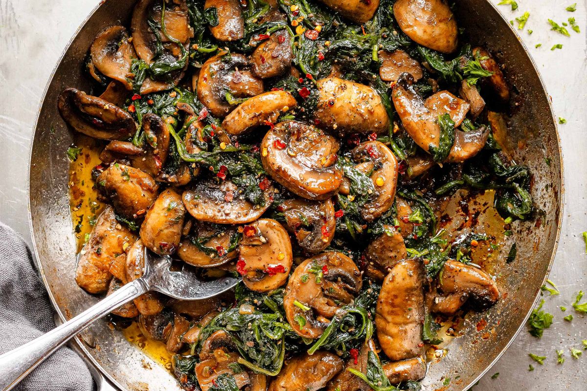 Sautéed Spinach Mushroom Recipe