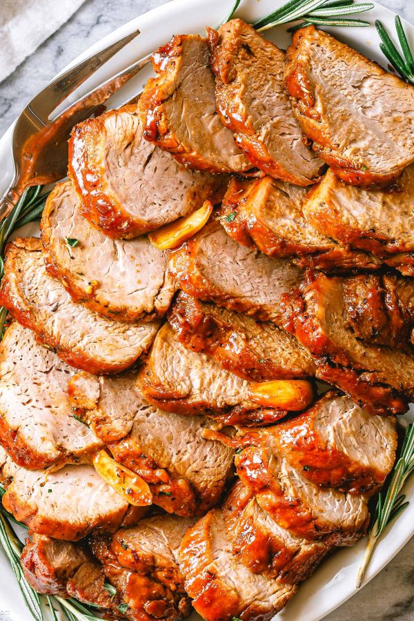 Honey Garlic Pork Tenderloin - #recipe by #eatwell101 - https://www.eatwell101.com/honey-garlic-pork-tenderloin-recipe