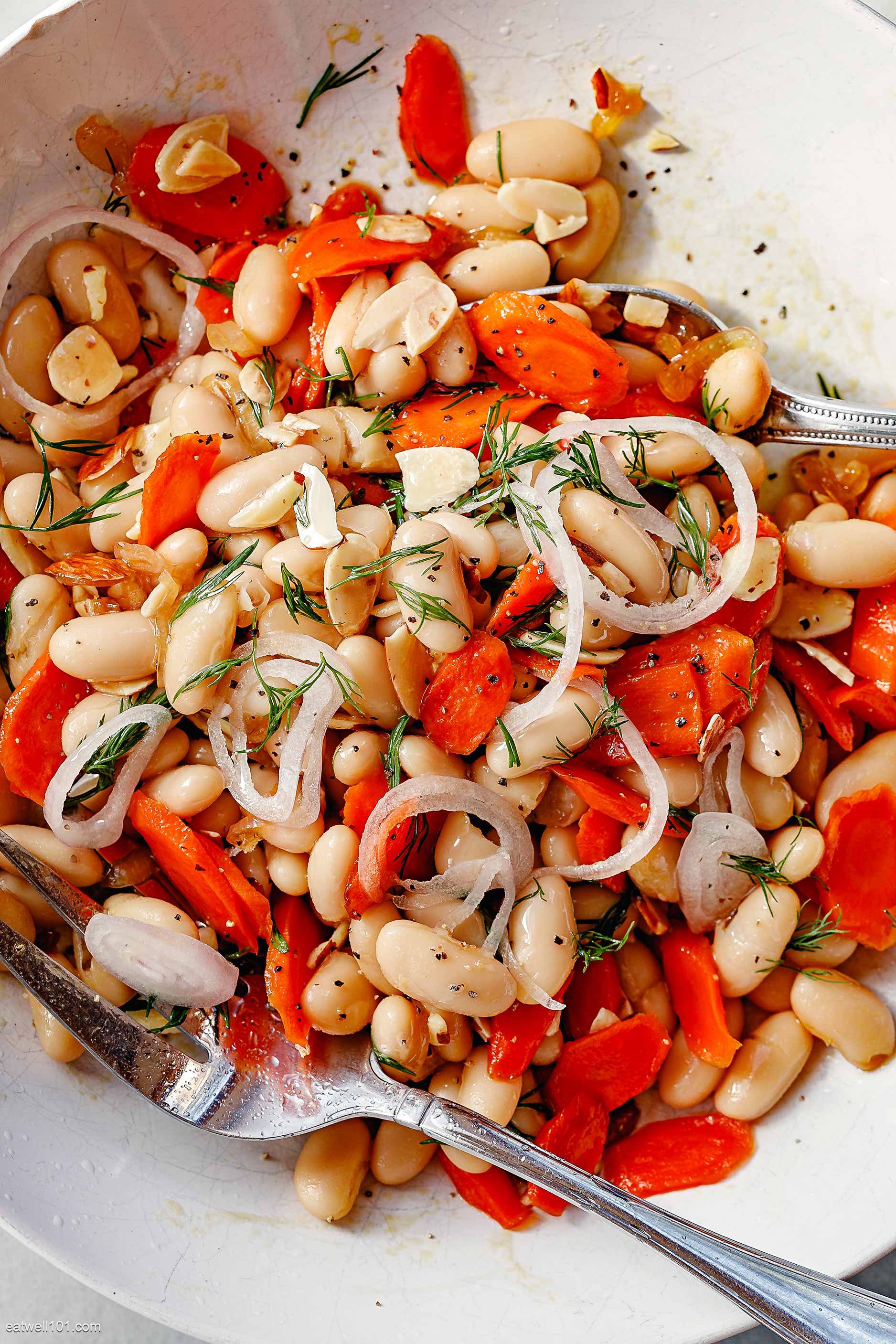 canellini beans and carrot salad