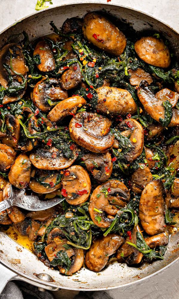 Sautéed Spinach Mushroom Recipe