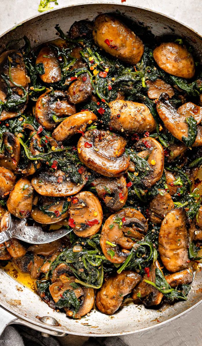 Sautéed Spinach Mushroom Recipe