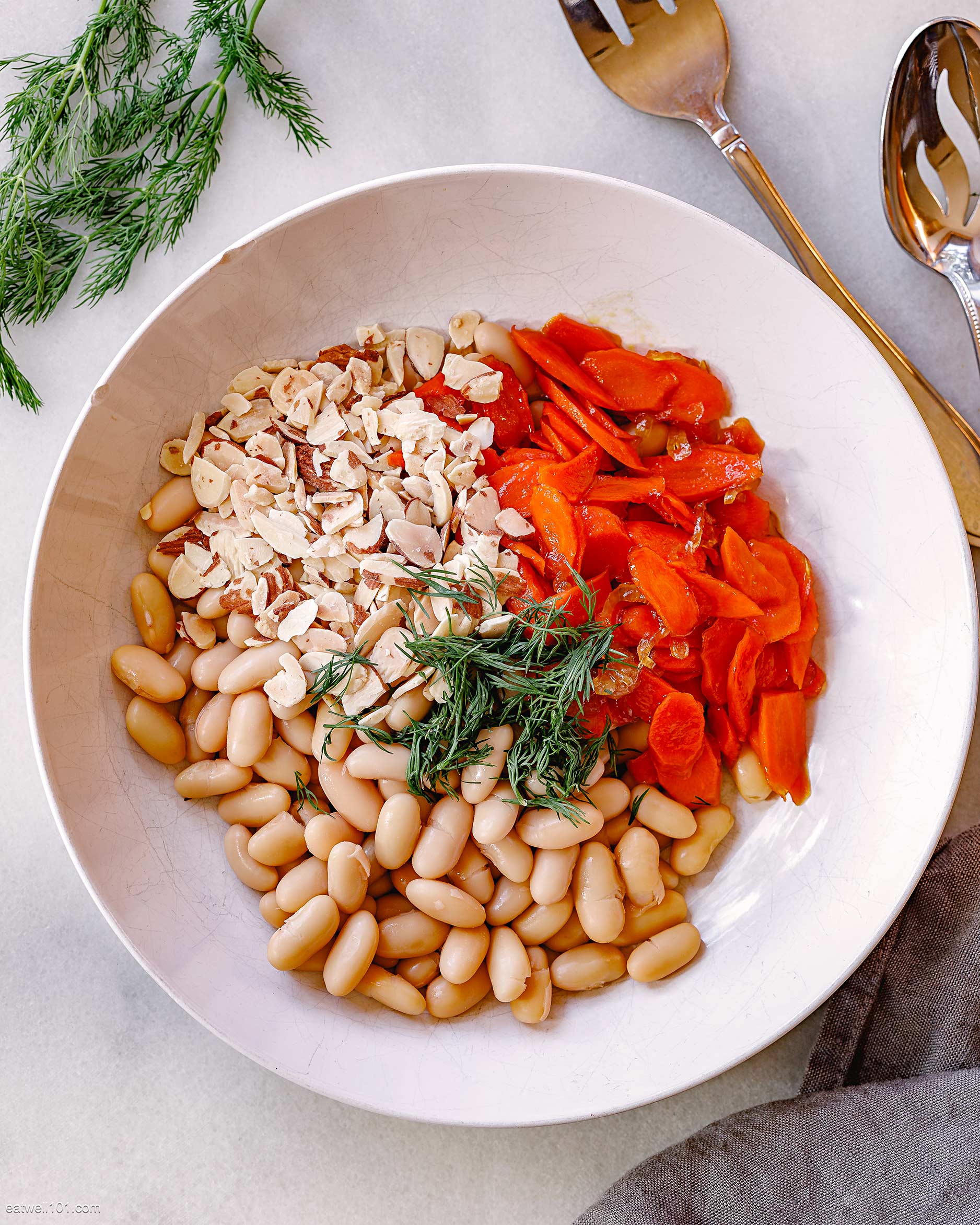quick beans and carrot salad