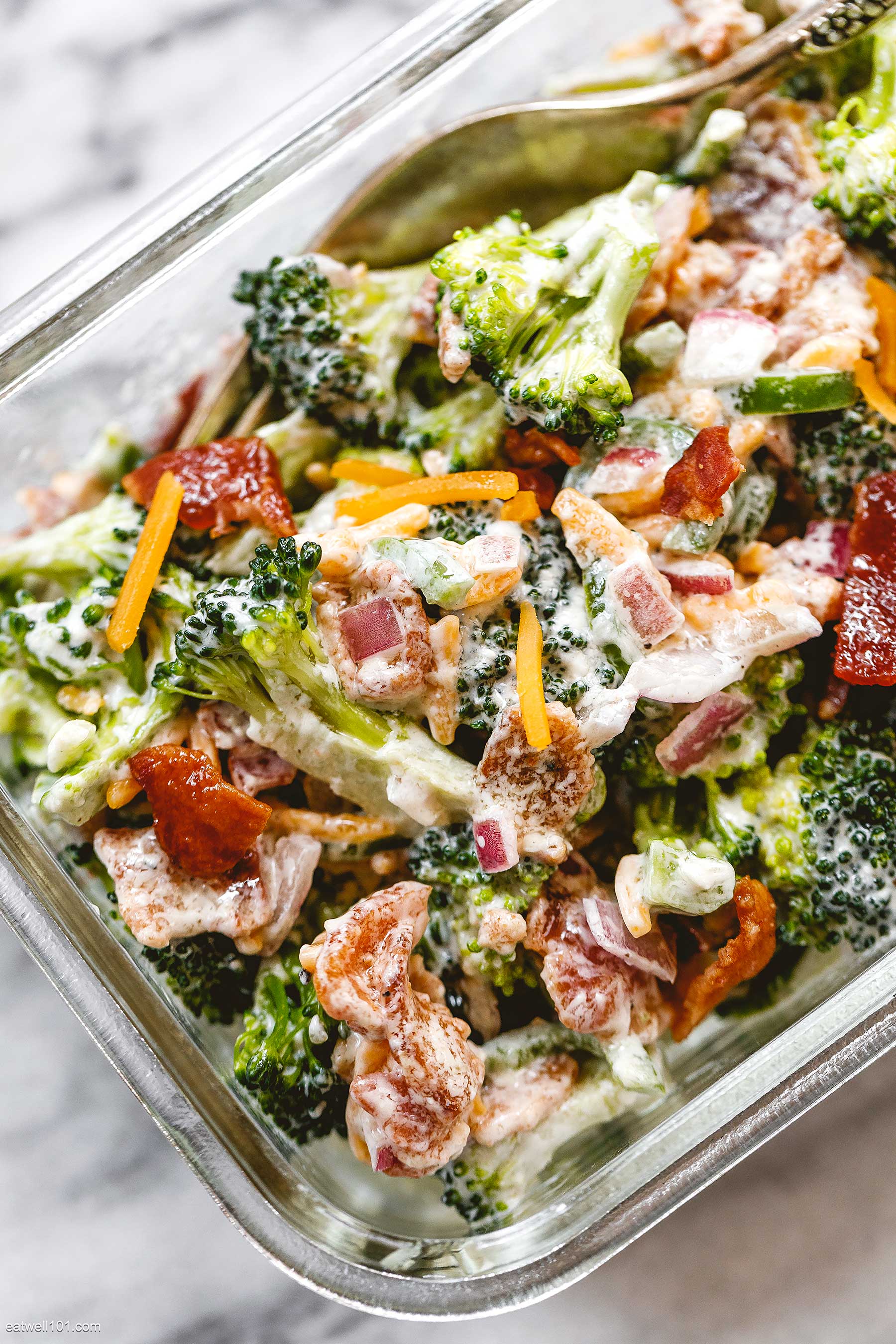 meal prep salad with broccoli
