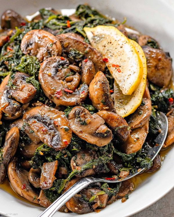 Sautéed Spinach Mushroom Recipe