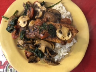 Tuscan Garlic Salmon with Spinach and Tomato