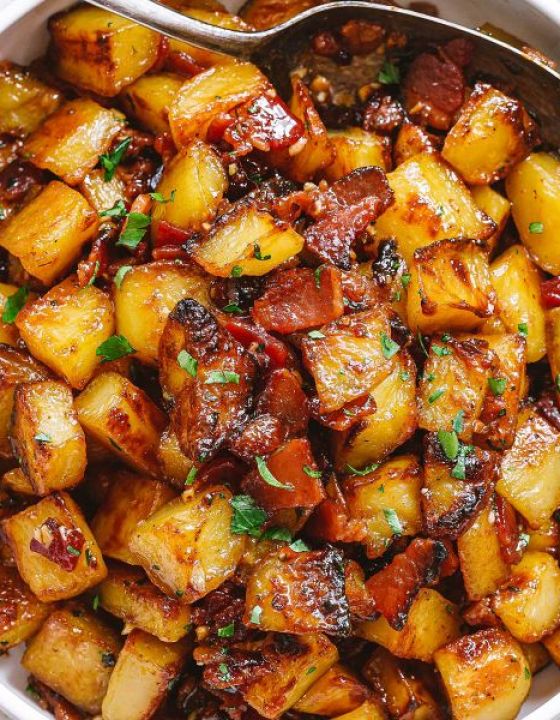 Honey Bacon Roasted Potatoes