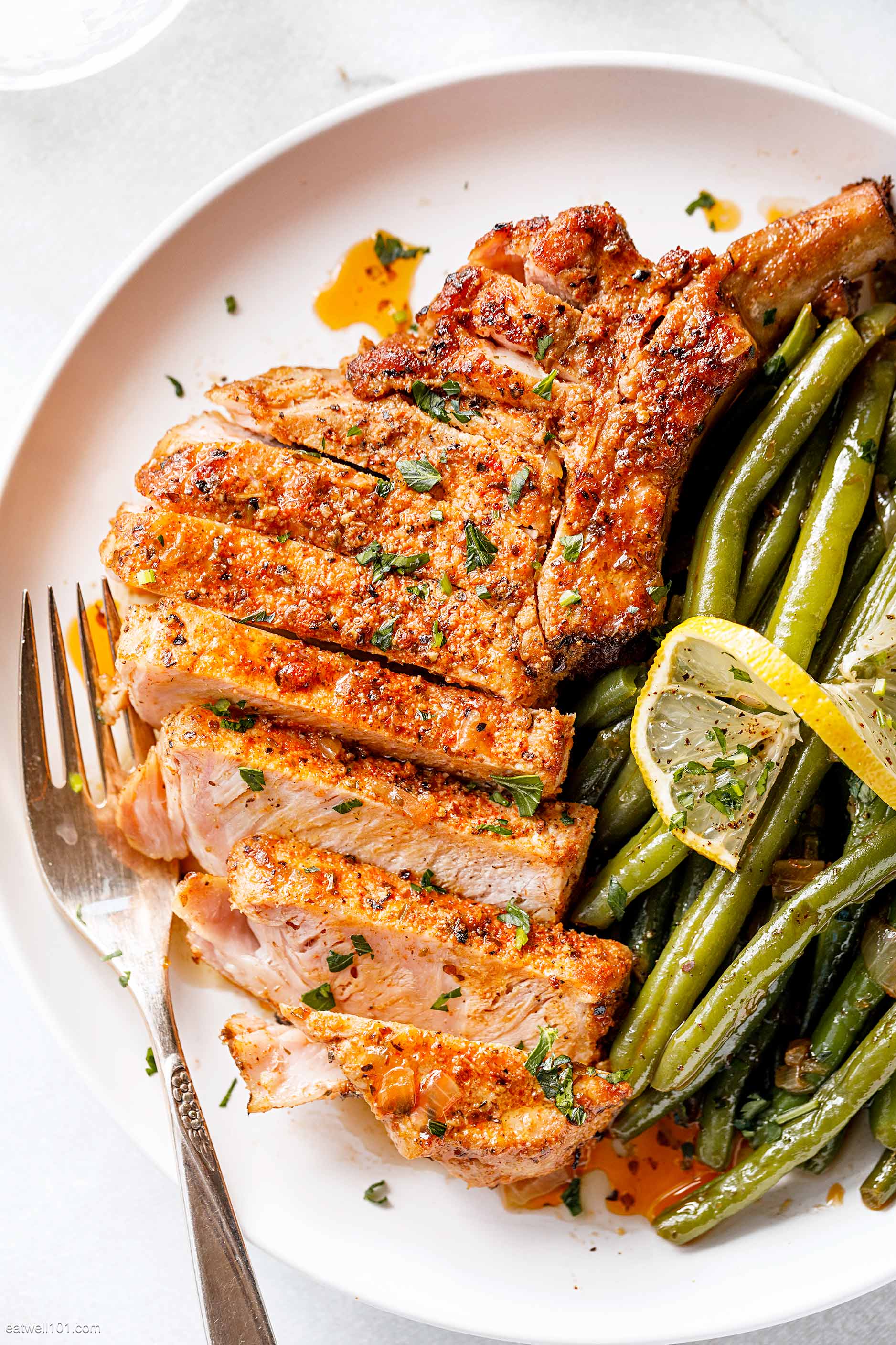cooked pork chops