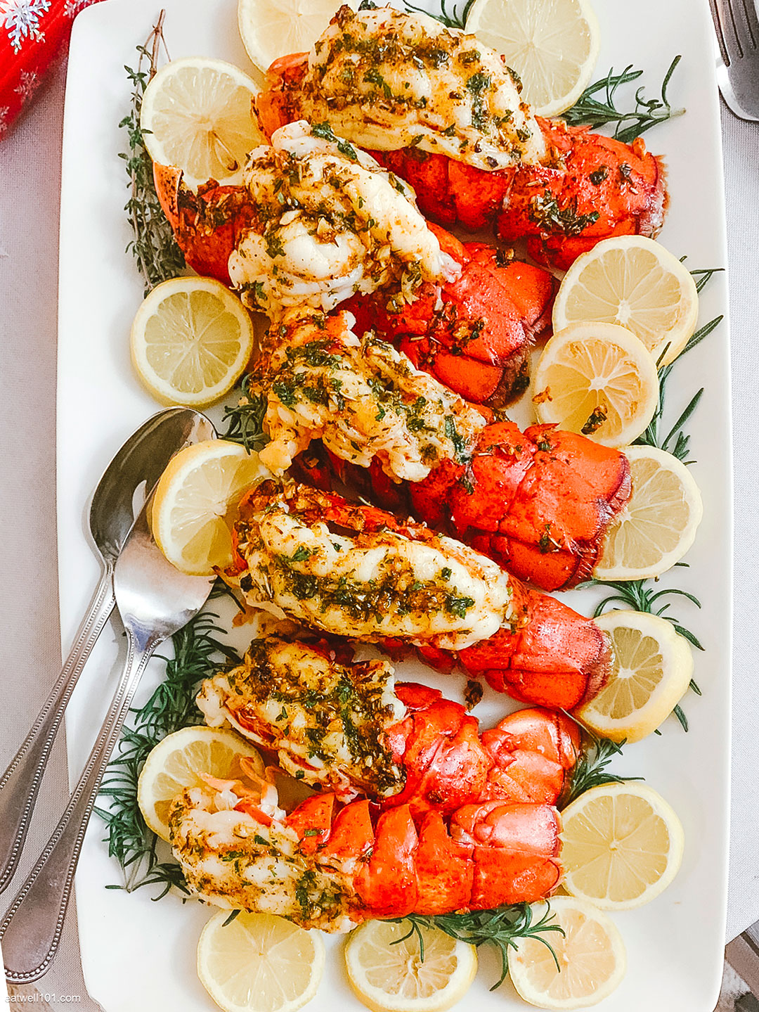 Baked Lobster Tails Recipe with Garlic Herb Butter
