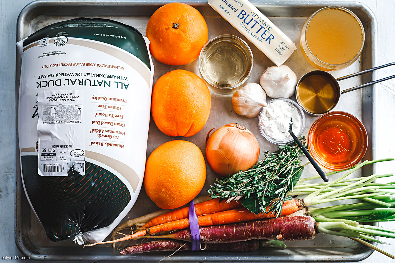 ingredients list for orange duck recipe