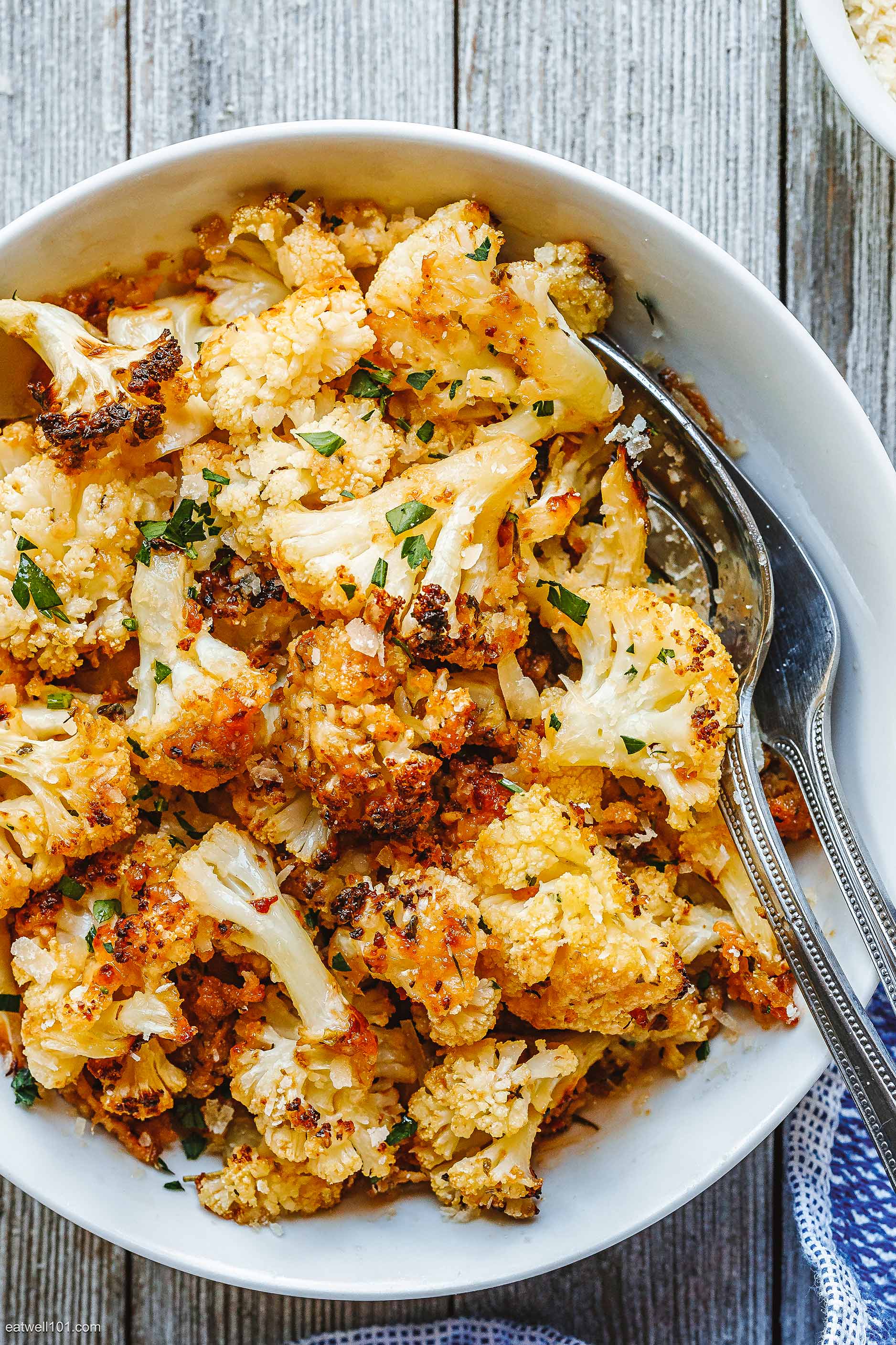roasted cauliflower with cheese