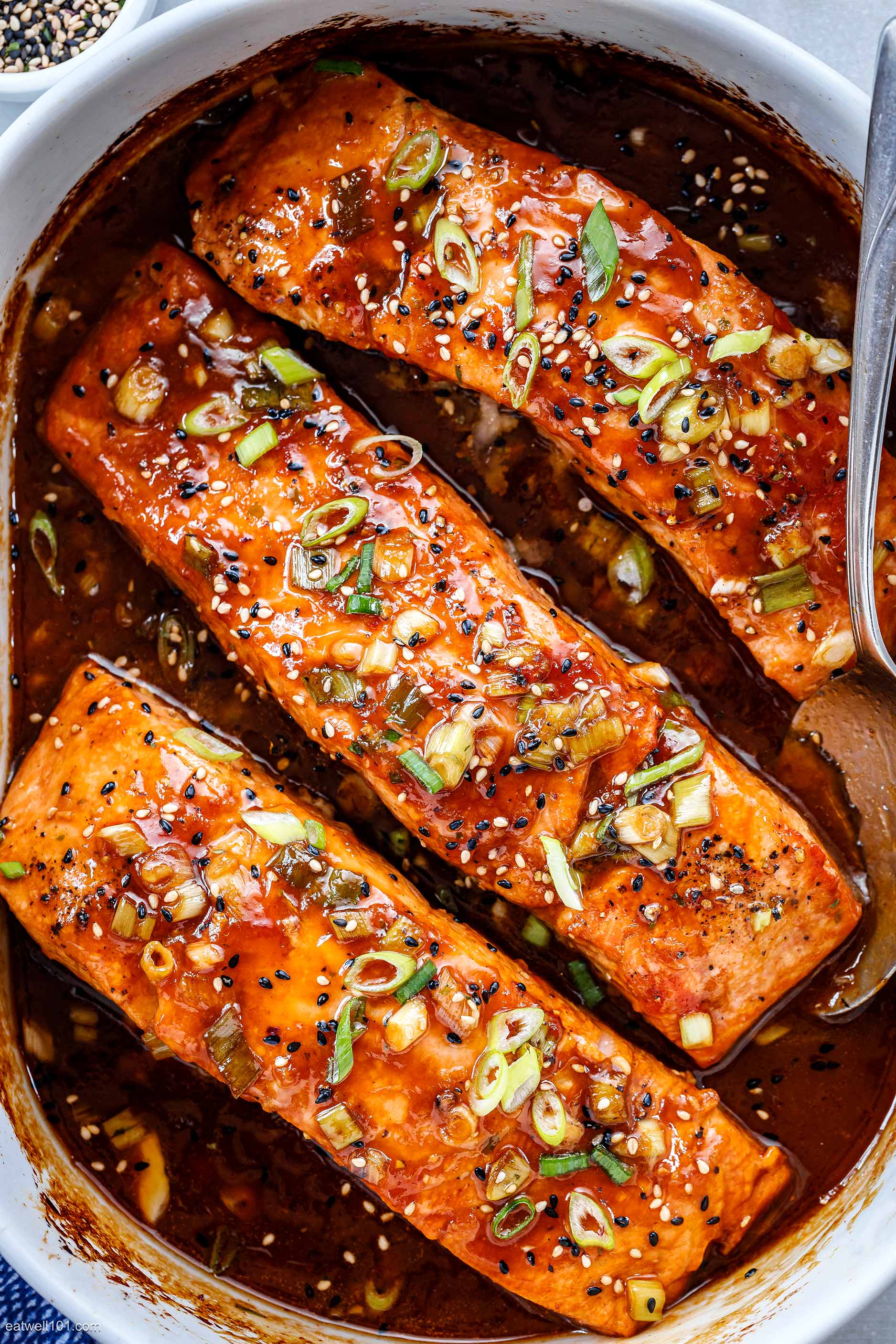 Baked Teriyaki Salmon Recipe – How to Make Baked Salmon Teriyaki ...