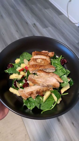 Apple Feta Spinach Salad