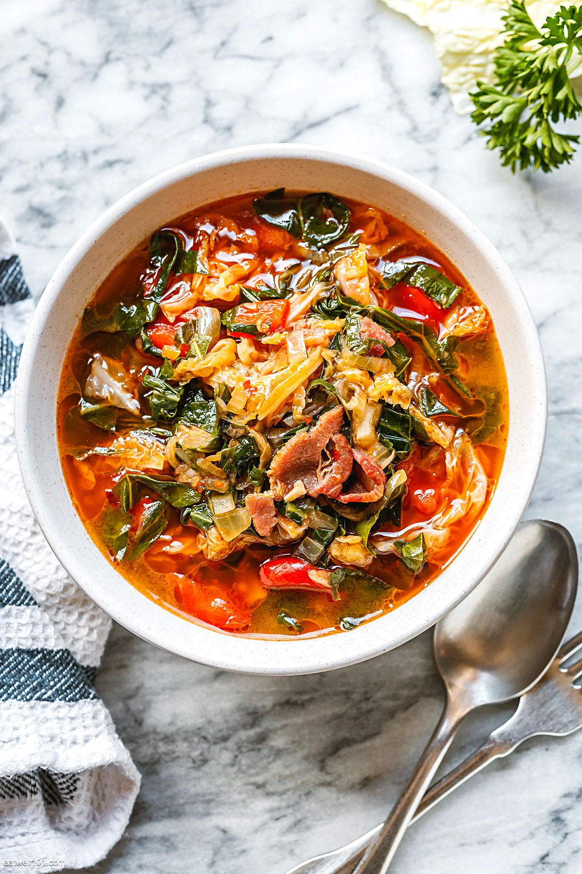 Collard Greens Cabbage Soup 2