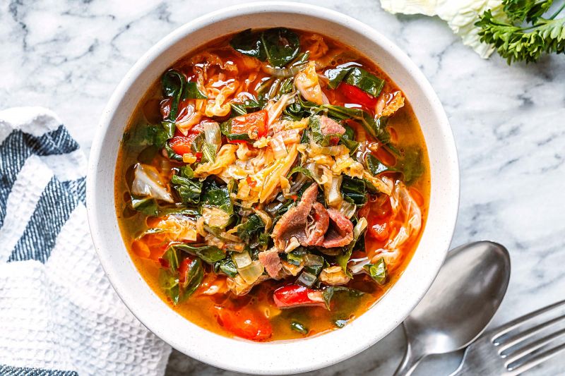 Collard Greens Cabbage Soup Recipe — Eatwell101