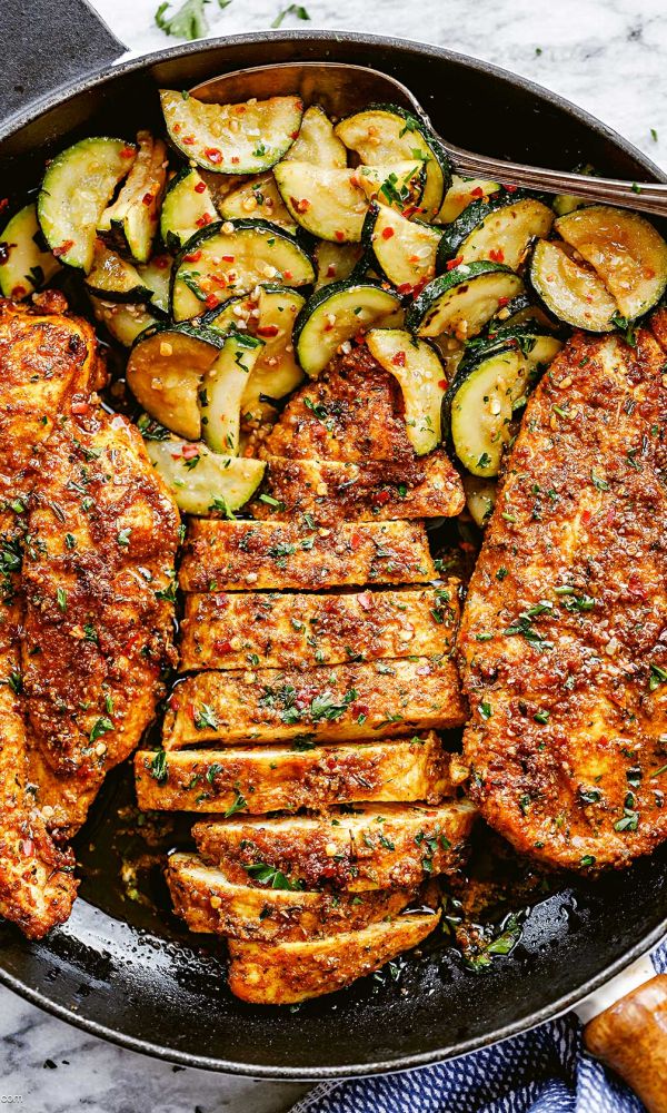 Garlic Chicken and Zucchini